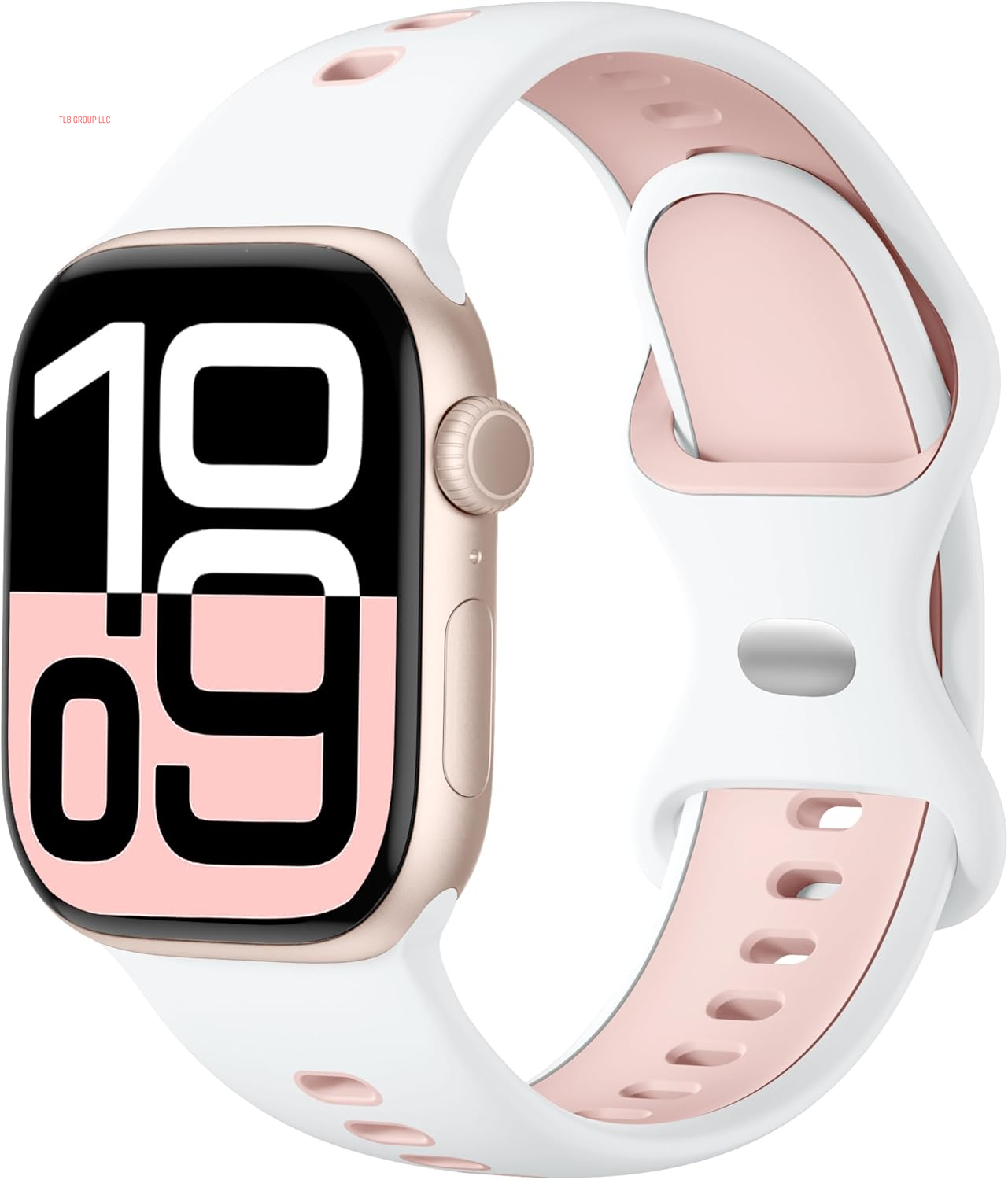 Dual-Color Design Compatible with Apple Watch Band 38Mm 40Mm 42Mm 44Mm 45Mm 46Mm 49Mm Women Men, Soft Silicone Two-Toned Color Replacement Sport Band for Iwatch Series 10/9/8/7/6/5/4/3/2/1/SE