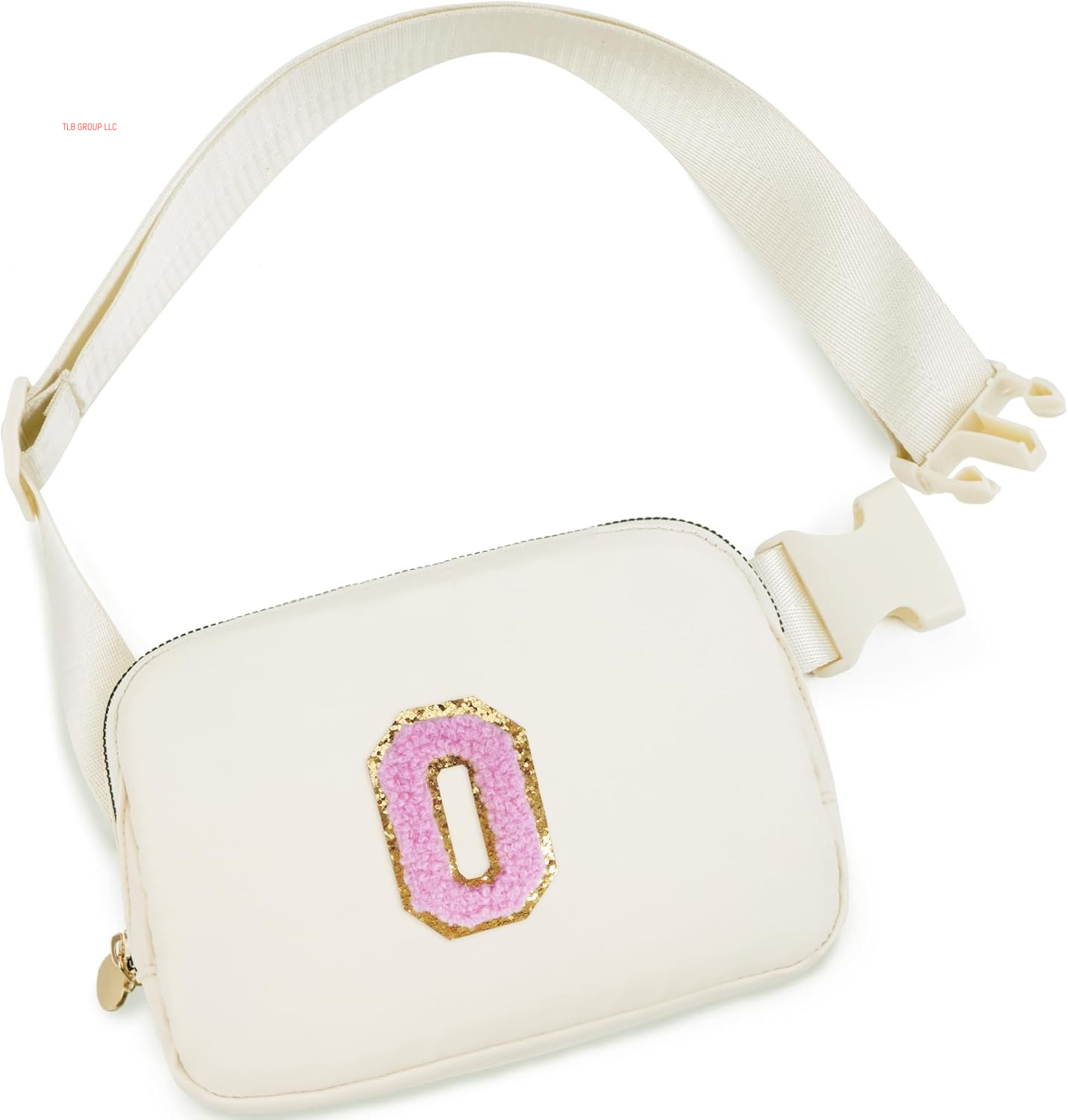 Personalized Belt Bag for Women Girls - Fashion Mini Waist Packs with Adjustable Strap - Trendy Travel Fanny Pack Crossbody Bags with Initial Letter - Teen Gifts | Cream,J