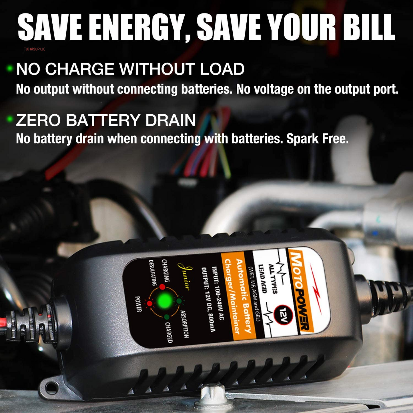 MP00205A 12V 800Ma Automatic Battery Charger, Maintainer, Trickle and Desulfator