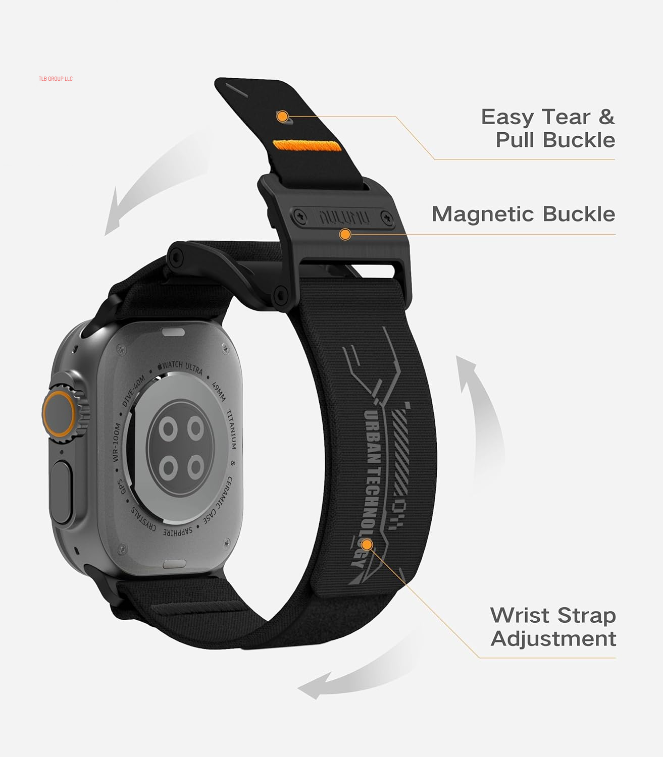 A11 Velvet Nylon Braid Band [Cool Black] + A02 Fluoroelastomer Sports Watch Band [White] for Apple Watch | Smart Wearable Kit