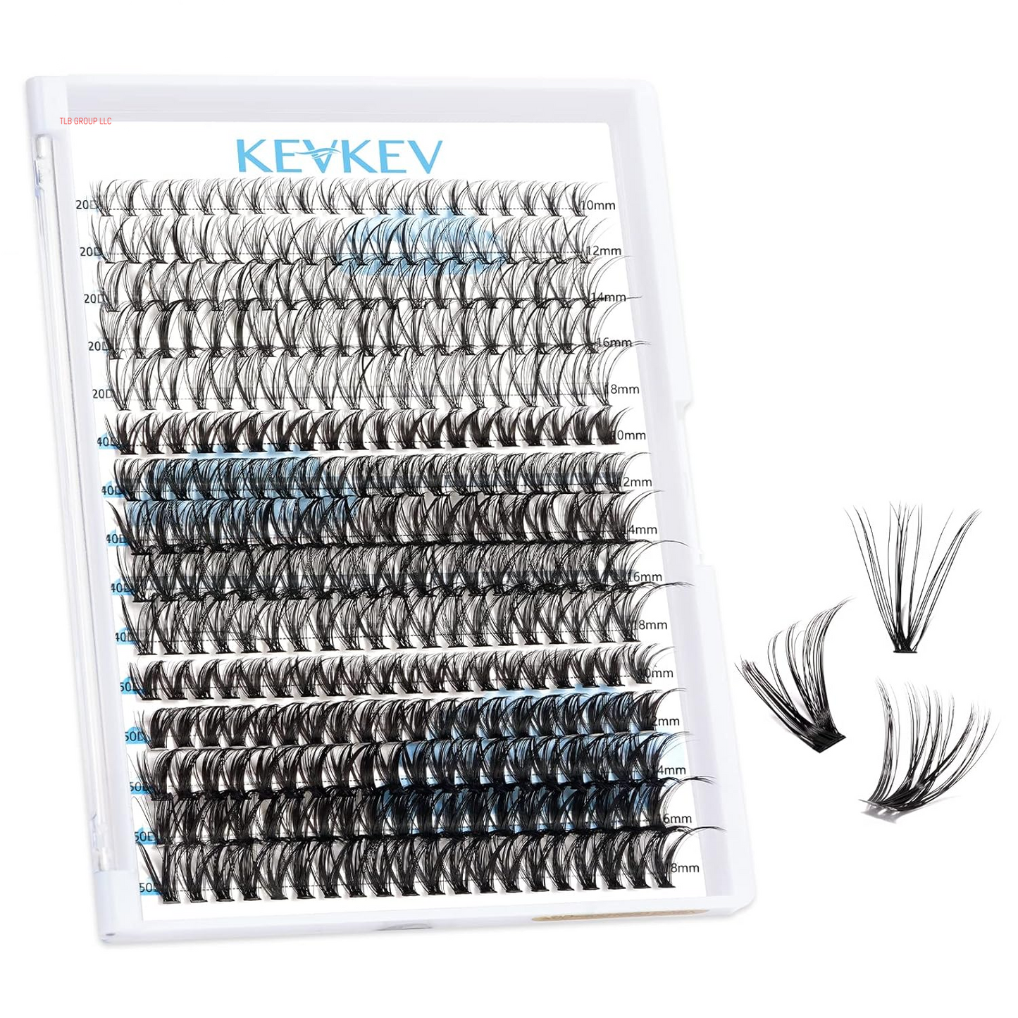 Lash Clusters Kit Lash Extension Kit D Curl Eyelash Extension Kit 280 Pcs Eyelash Clusters Kit Cluster Eyelash Extensions Individual Lashes Kit with Lash Bond and Seal Eyelash Tweezers