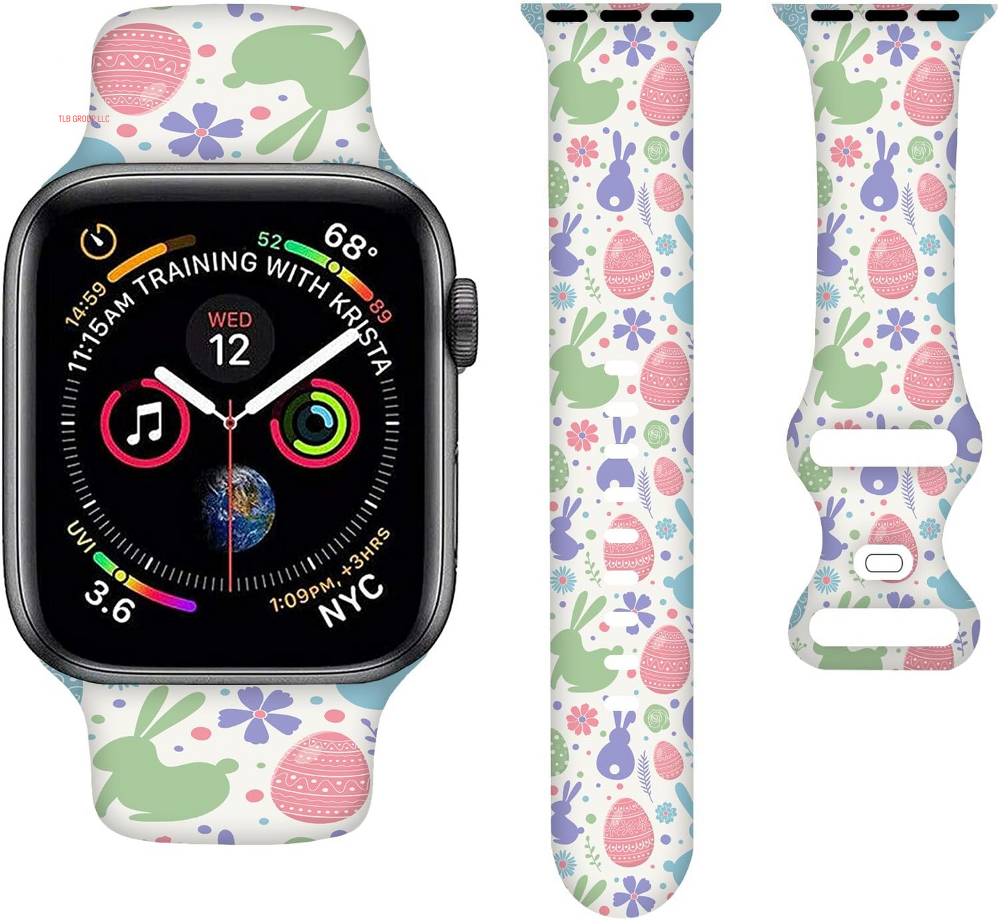 Cartoon Holiday Bands Compatible with Apple Watch Band 38MM 40MM 41MM 42MM 44MM 45MM 49MM, Silicone Strap Compatible with Iwatch Bands Ultra Series SE 9 8 7 6 5 4 3 2 1 for Women Men