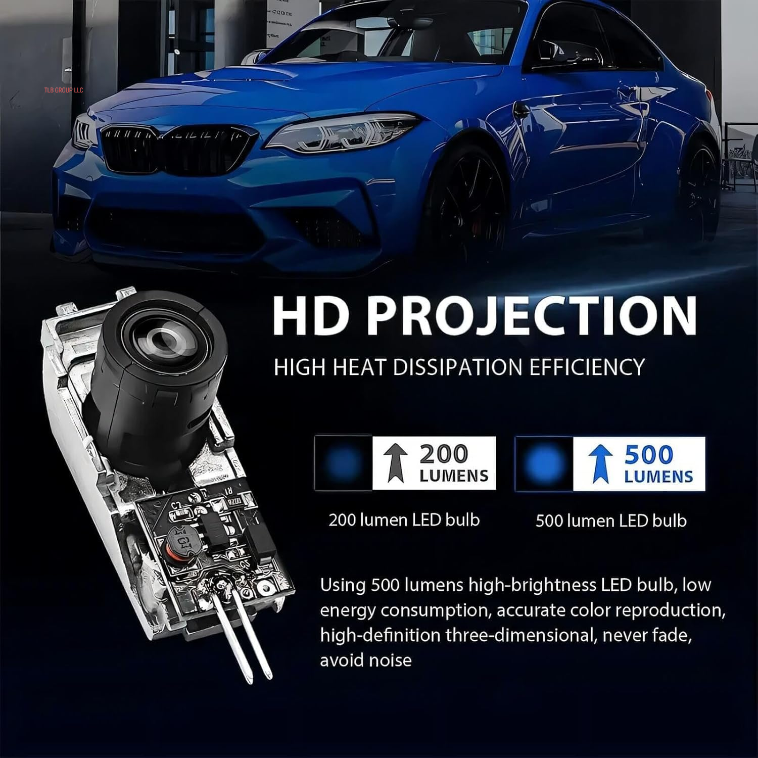 Puddle Light Compatible with  Model 3 Y S X 2023 2024 2025 Accessories for  Car Door LED Logo Projector Puddle Lights Ultra-Brights Step Welcome 3D Laser Ghost Shadow Light (2Pcs)