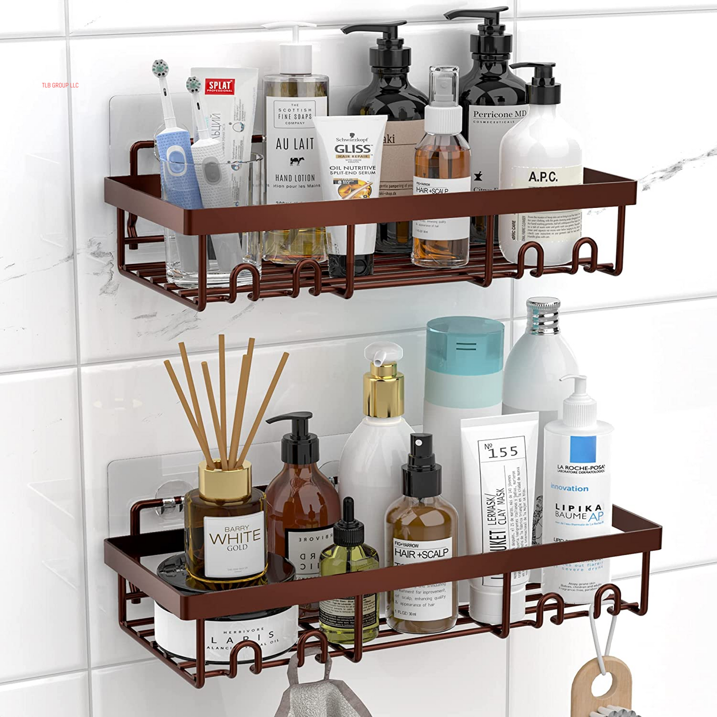 Shower Caddy Shelf Organizer Rack, Self Adhesive Black Bathroom Shelves Basket, Home Farmhouse Wall inside Organization and Storage Decor Rv Accessories, First Camper Apartment Essentials