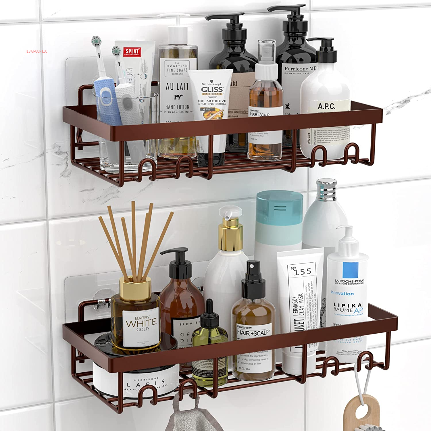 Shower Caddy Shelf Organizer Rack, Self Adhesive Black Bathroom Shelves Basket, Home Farmhouse Wall inside Organization and Storage Decor Rv Accessories, First Camper Apartment Essentials