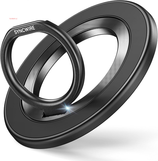 Upgraded Magnetic Phone Ring Holder for Magsafe, Magnetic Cell Phone Grip Stand Finger Ring Kickstand Two-Sided Magnetic Compatible with Iphone 16 Pro Max 15 14 13 12 Magsafe Accessories