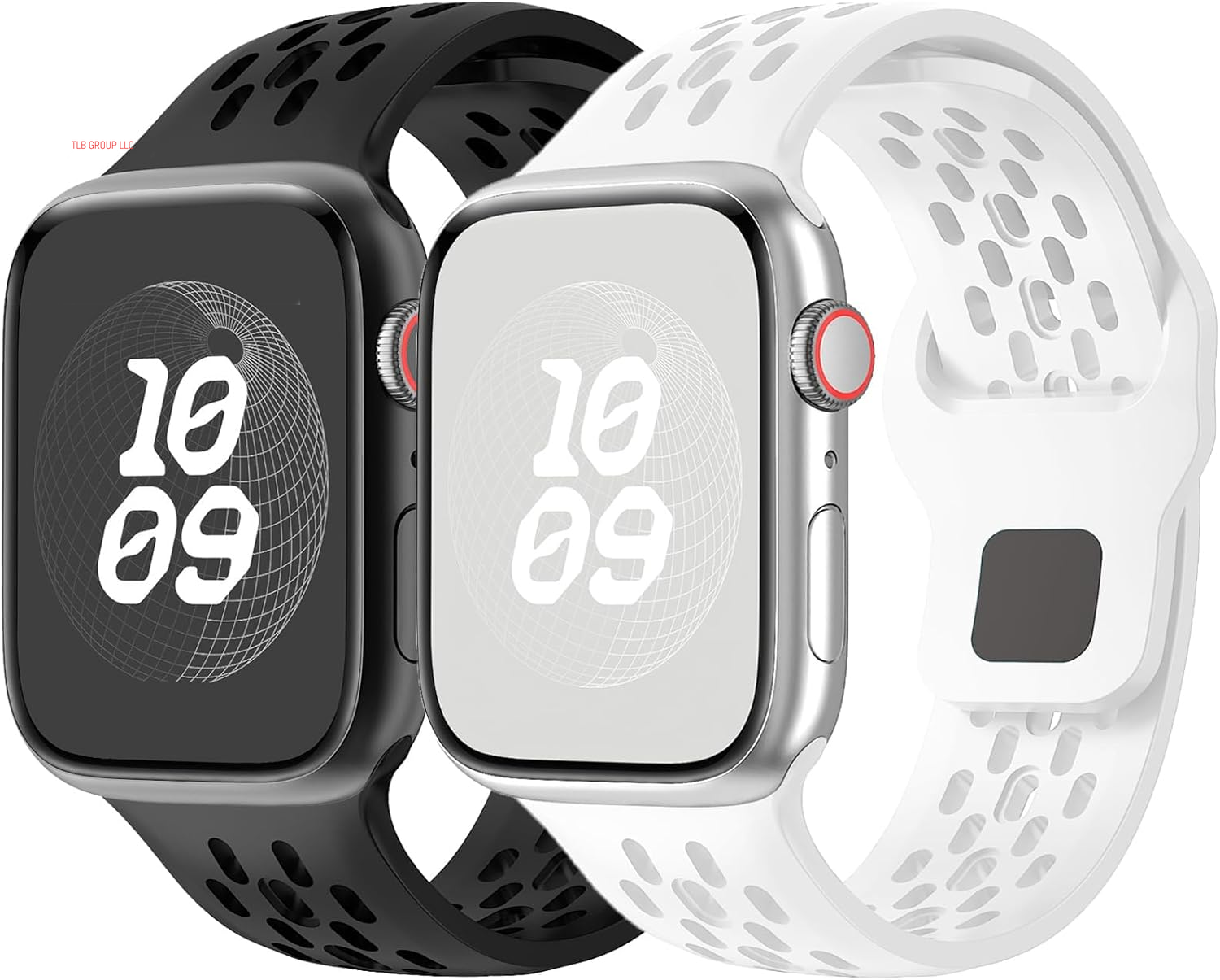 Sport Band for Apple Watch Band 44Mm 45Mm 46Mm Ultra 49Mm 40Mm 41Mm 38Mm 42Mm for Men Women,Silicone Breathable Replacement Strap for Apple Watch Ultra 2,Nike+,Series 10 9 8 7 6 5 4 3 Se,Iwatch Bands