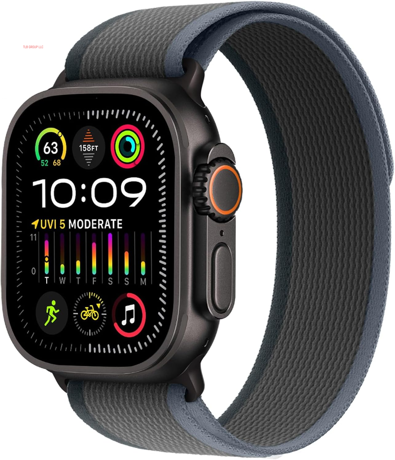 Trail Loop Nylon Band - Compatible with Apple Watch Ultra 2 Band/Ultra Band 49Mm 45Mm 44Mm Men Women, Braided Elastic Weave Sport Strap for Iwatch Ultra 2, Iwatch Ultra Series 10 46Mm SE/9/8/7/6/5/4