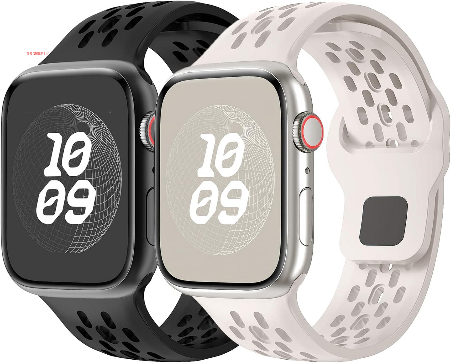 Sport Band for Apple Watch Band 44Mm 45Mm 46Mm Ultra 49Mm 40Mm 41Mm 38Mm 42Mm for Men Women,Silicone Breathable Replacement Strap for Apple Watch Ultra 2,Nike+,Series 10 9 8 7 6 5 4 3 Se,Iwatch Bands