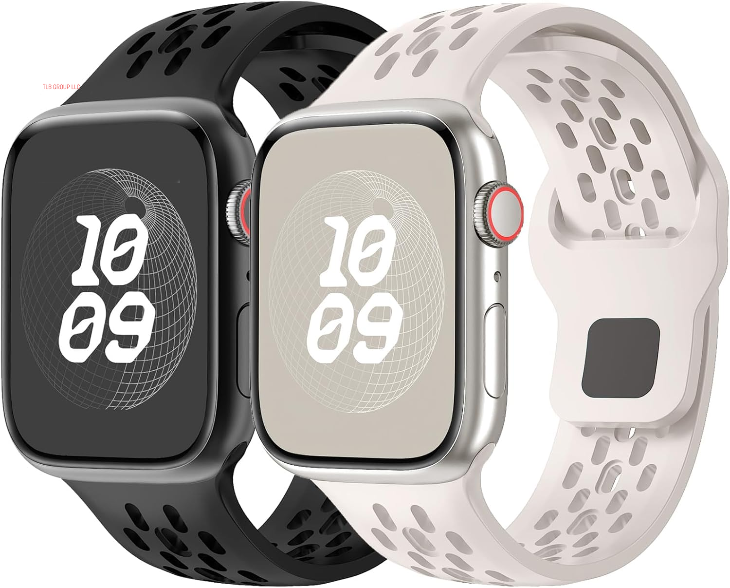 Sport Band for Apple Watch Band 44Mm 45Mm 46Mm Ultra 49Mm 40Mm 41Mm 38Mm 42Mm for Men Women,Silicone Breathable Replacement Strap for Apple Watch Ultra 2,Nike+,Series 10 9 8 7 6 5 4 3 Se,Iwatch Bands