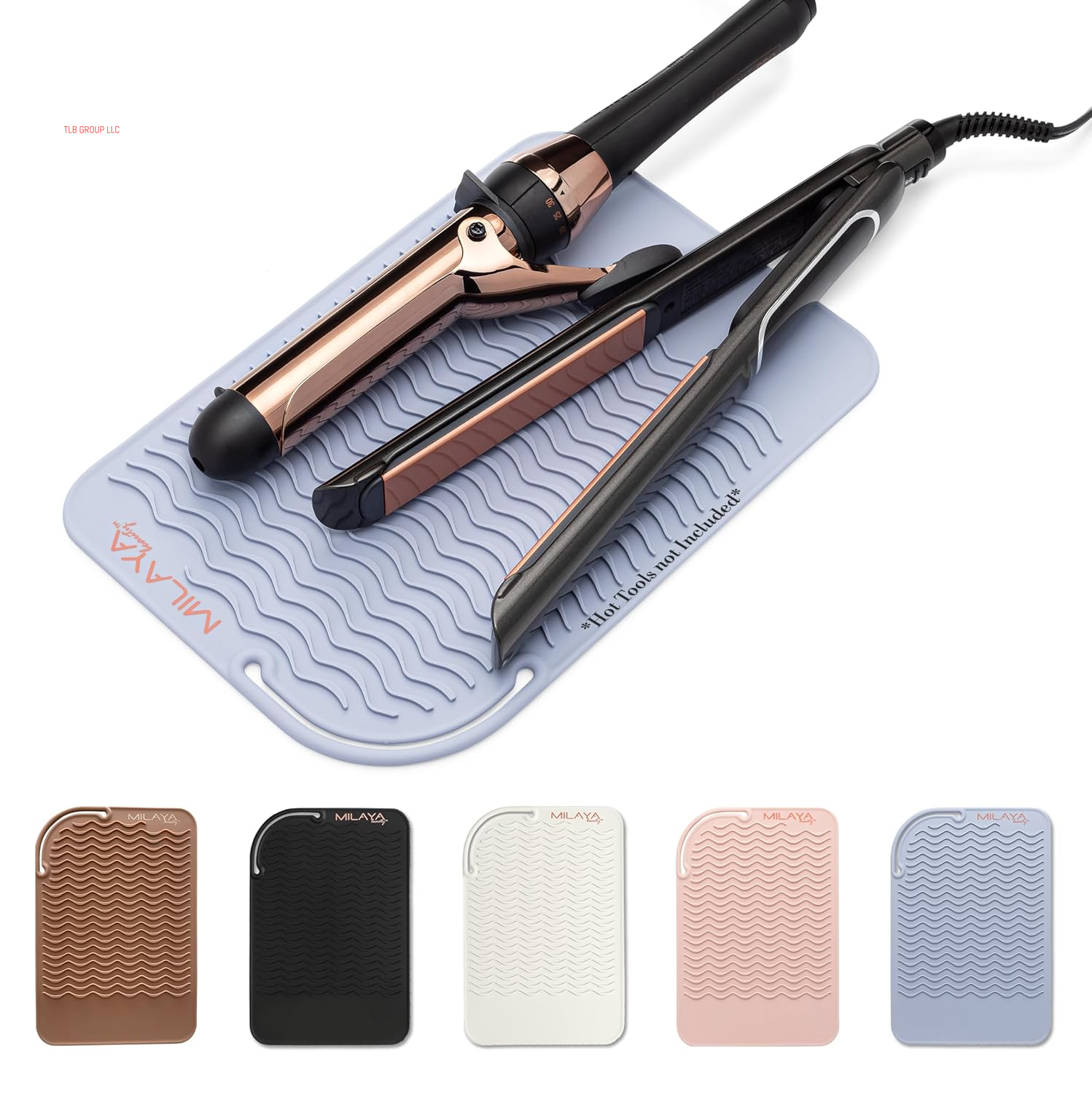 Silicone Heat Resistant Mat - Heat Resistant Mat - Iron Mat - Curling Iron Holder - Makeup Mat - Hot Tools Mat - Hot Tools Flat Iron Holder - Vanity Accessories