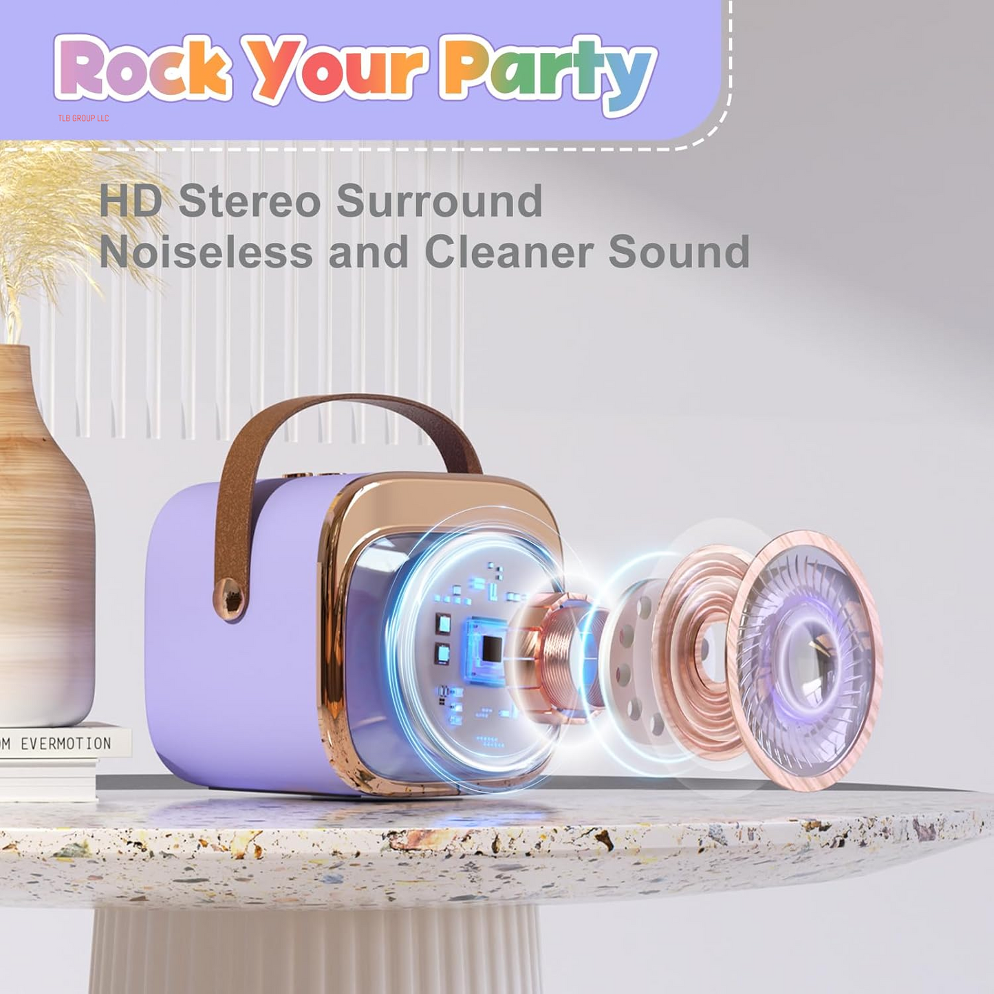 Mini Karaoke Machine for Kids Adults, Portable Bluetooth Speaker with 2 Wireless Microphones, Birthday and Easter Gifts Toys for Girls Ages 3, 4, 5, 6, 7, 8, 9,10,11,12+ Years Old