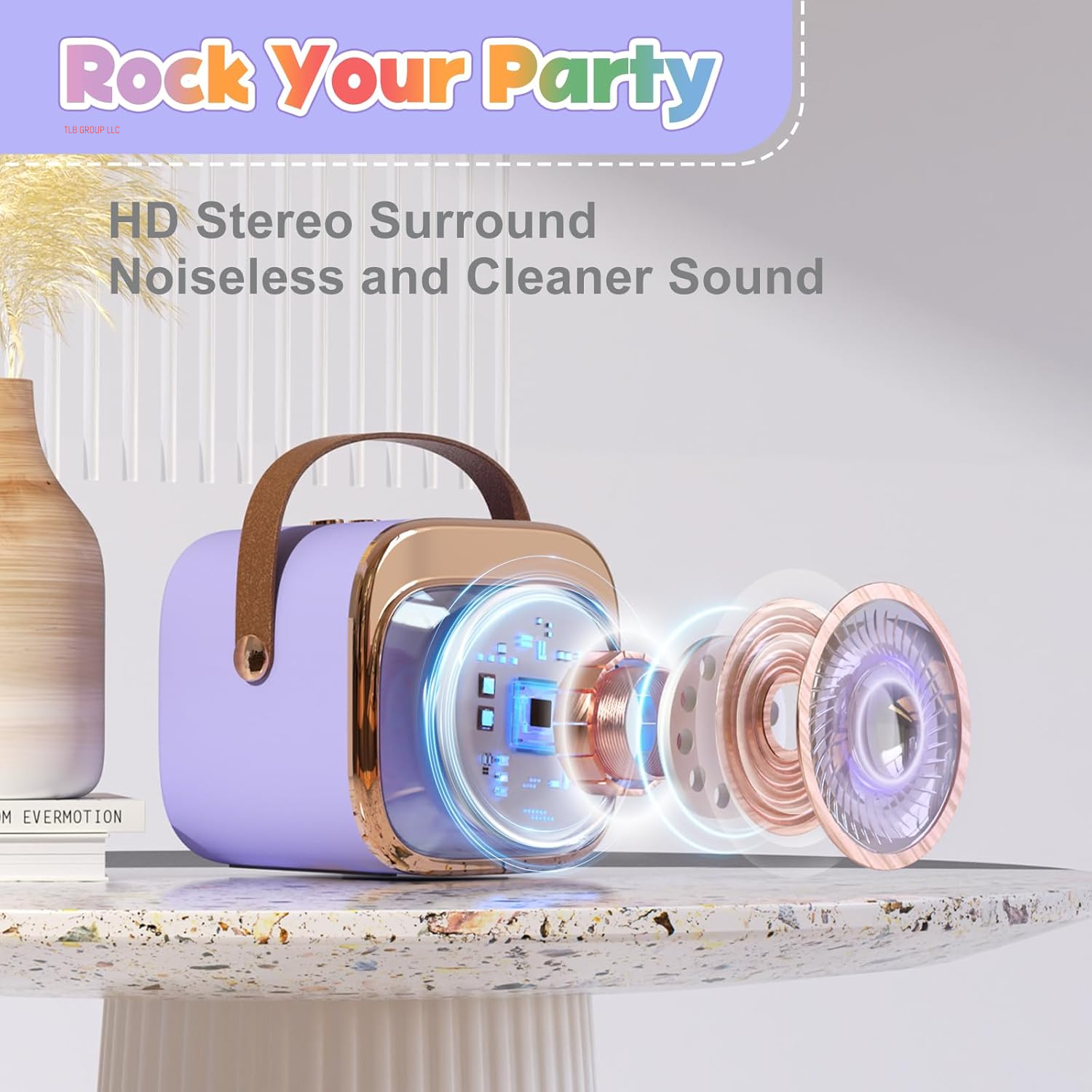 Mini Karaoke Machine for Kids Adults, Portable Bluetooth Speaker with 2 Wireless Microphones, Birthday and Easter Gifts Toys for Girls Ages 3, 4, 5, 6, 7, 8, 9,10,11,12+ Years Old