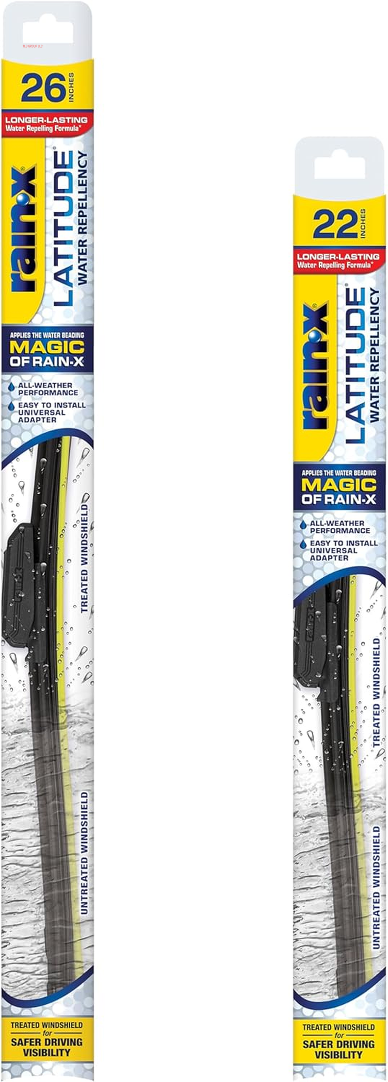 810165 Latitude 2-In-1 Water Repellent Wiper Blades, 22 Inch Windshield Wipers (Pack of 2), Automotive Replacement Windshield Wiper Blades with Patented  Water Repellency Formula