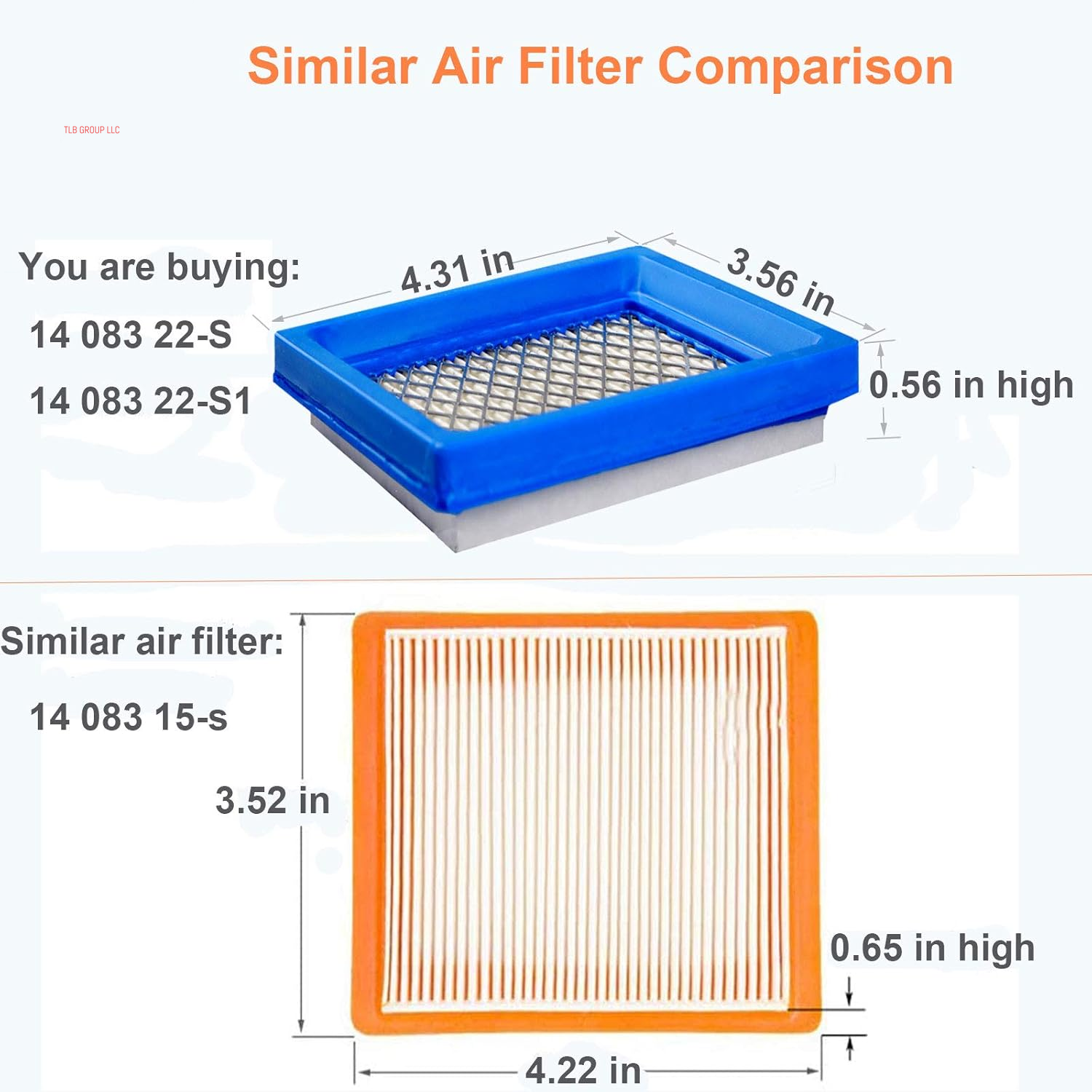 2 Pack XT650 Air Filter with Metal Protection, Compatible with Kohler XT675 Engine 14-083-22-S 14-083-22-S1 Lawnboy Toro Lawn Mower Air Filter