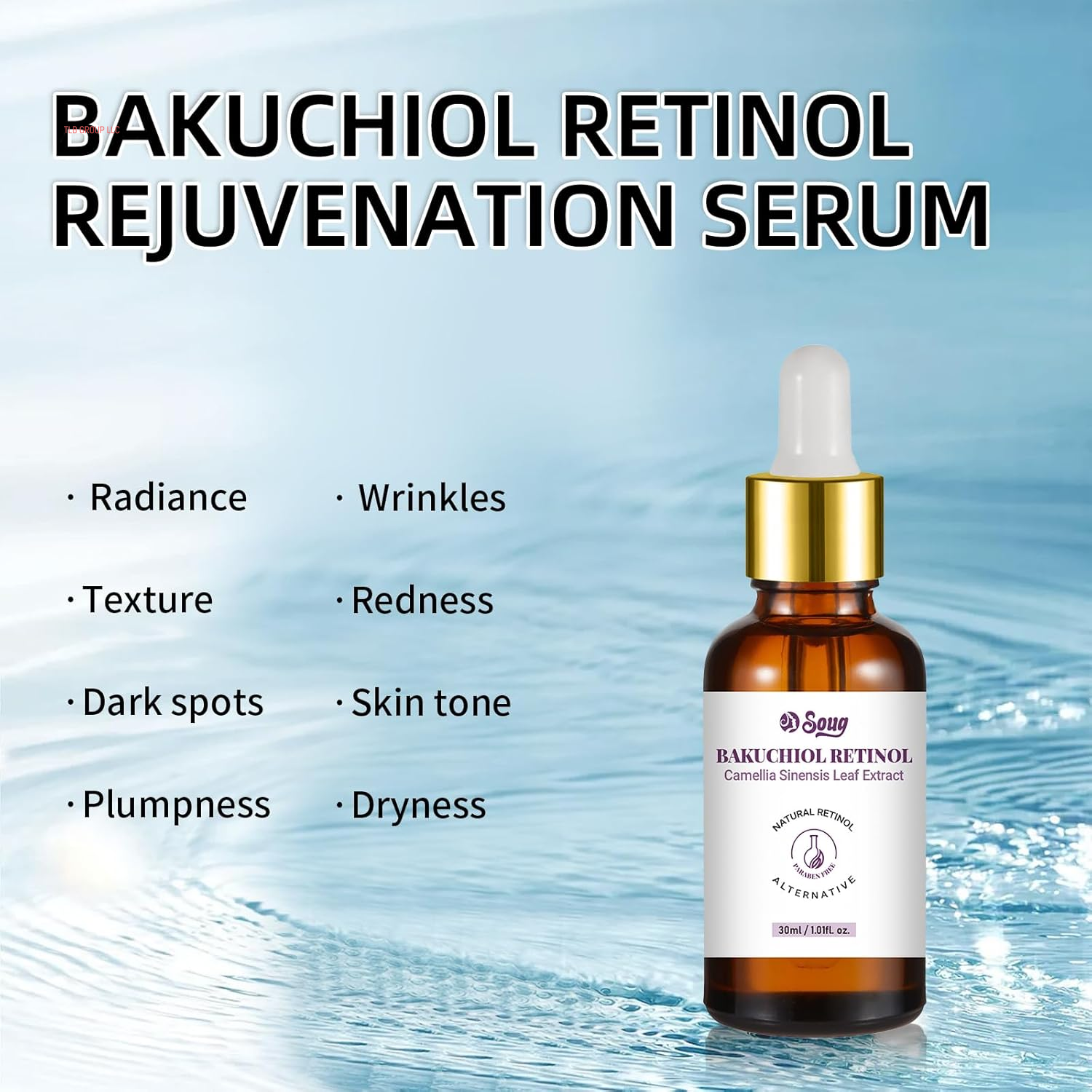 Bakuchiol Retinol Serum, 2 PCS Retinol Rejuvenation Serum for anti Aging & Reduce Wrinkles, Fine Lines & Sagging, Moisturising Skin, 2.02 Fl.Oz