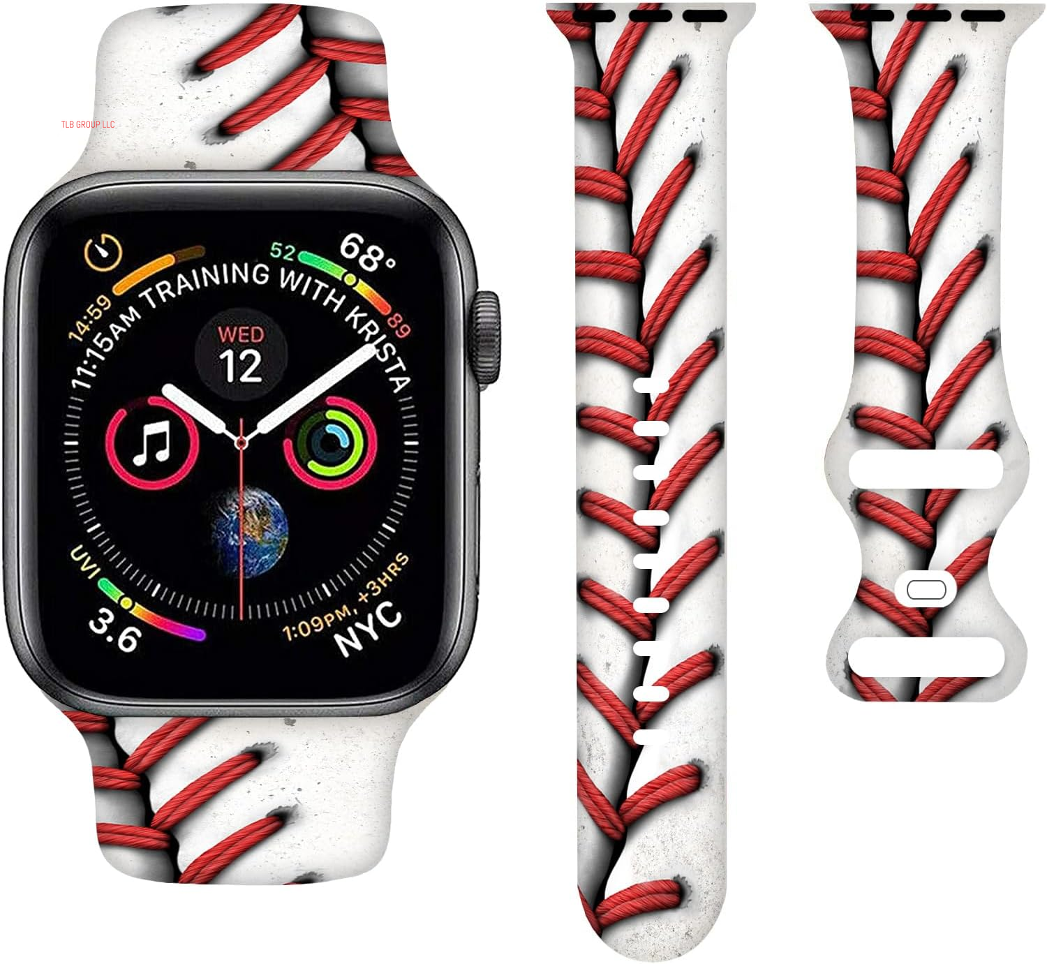 Sport Bands Compatible with Apple Watch Band 38MM 40MM 41MM 42MM 44MM 45MM 49MM, Silicone Strap Compatible with Iwatch Bands Ultra Series SE 9 8 7 6 5 4 3 2 1 for Women Men