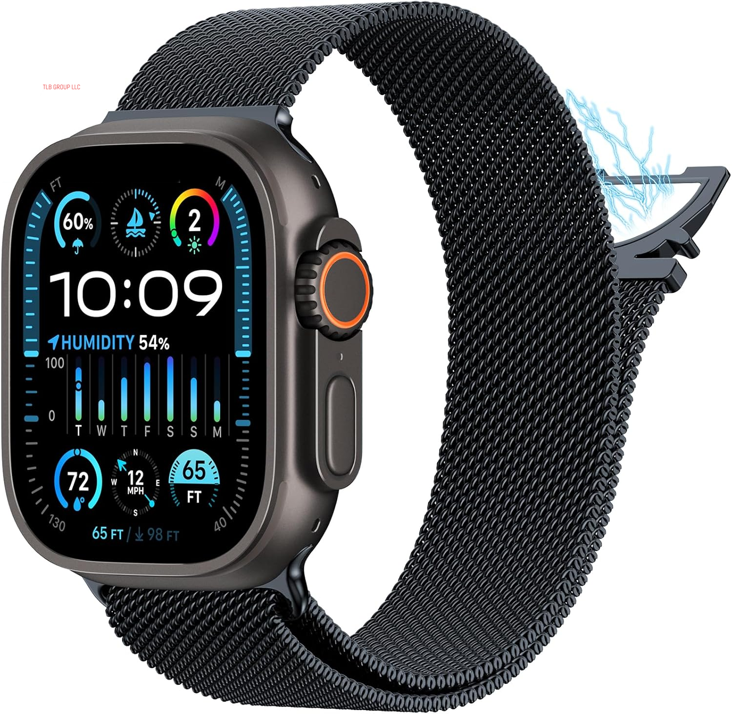Milanese Mesh Loop Compatible with Apple Watch Band 40Mm 41Mm 38Mm 42Mm Series 10 9 8 7 SE 6 5 4 3 2 1 Men & Women, Stainless Steel Wider Metal Strap with Magnetic Clasp for Iwatch Bands