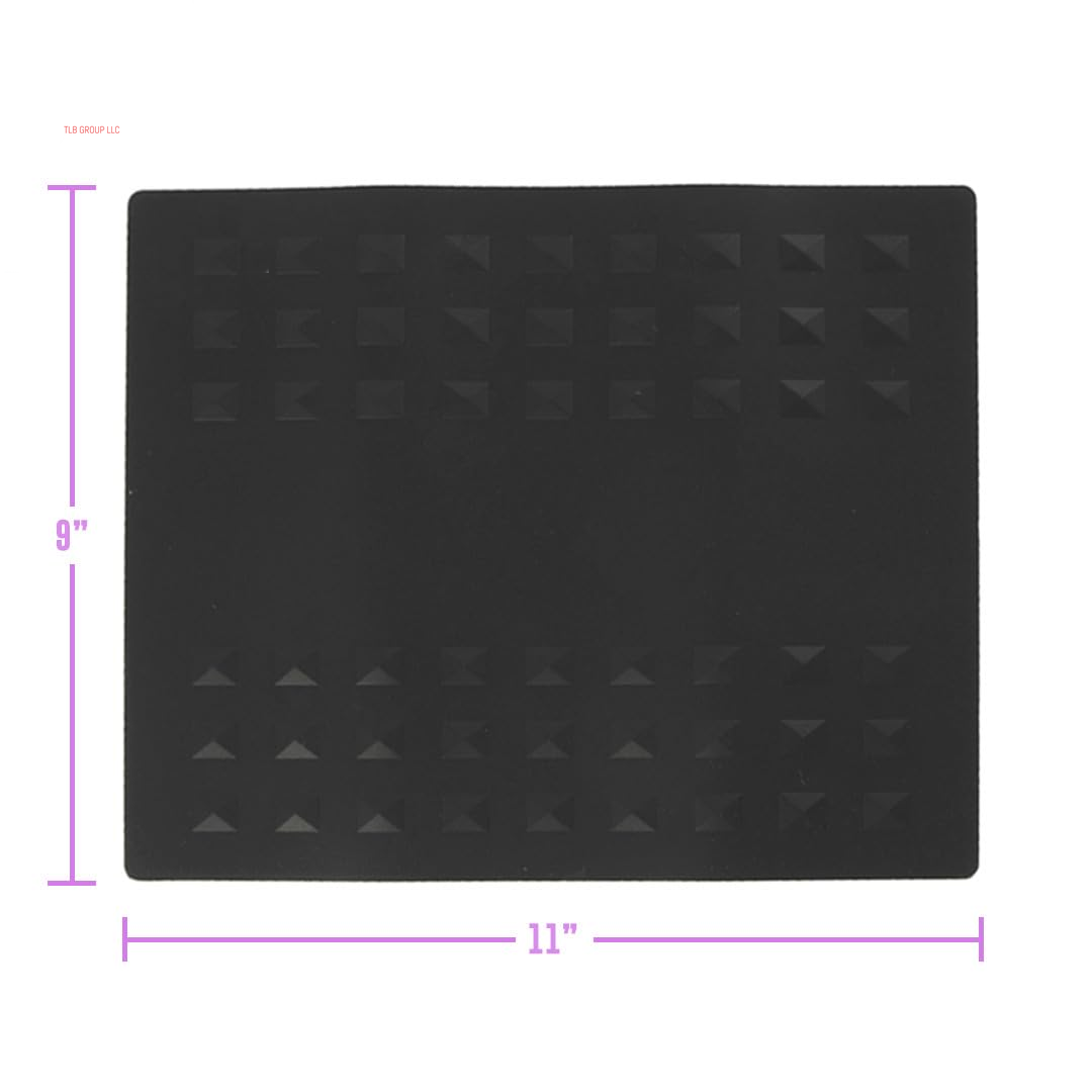Heat-Resistant Styling Station Mat, Silicone Mat Prevents Work Surfaces from Heat Damage of Styling Tools, Prevent Tool from Falling or Slipping, Black, 9 X 11 Inches