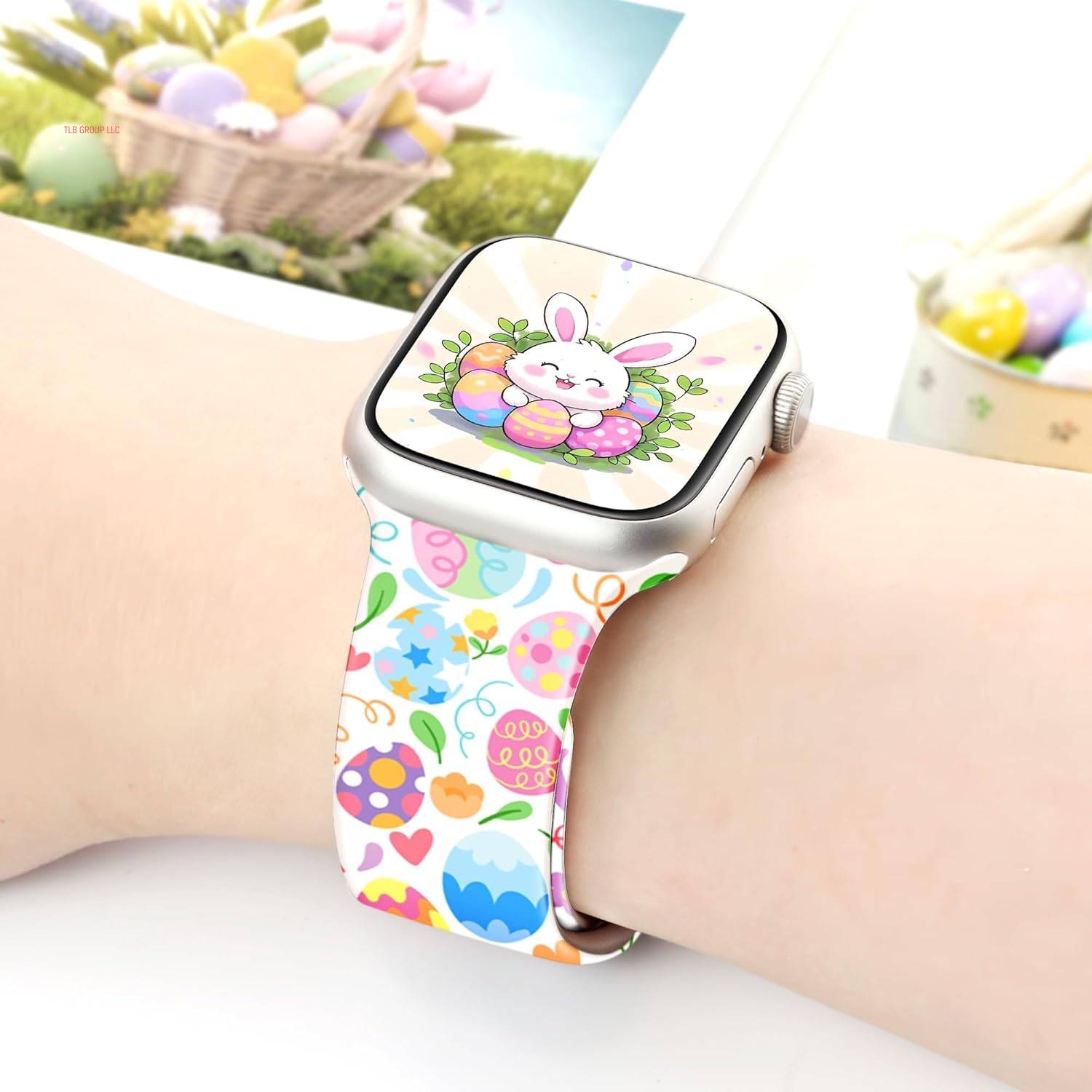 2 Pack Easter Eggs Band for Apple Watch Bands 46Mm 45Mm 44Mm 49 42Mm(S3) for Women, Silicone Iwatch Bands for Women Series 10 9 8 7 SE 6 5 4 3 Holiday Dressy Fancy Cute Strap for Apple Watch Band