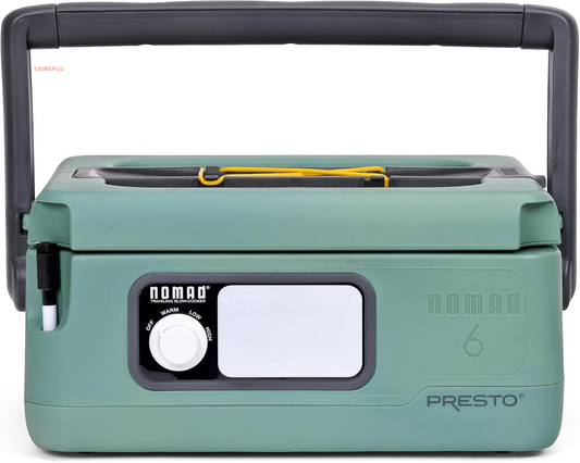 06016 6-Quart Nomad Traveling Slow Cooker, Locking Lid, Dry Erase Board, Green TRUCK DRIVER