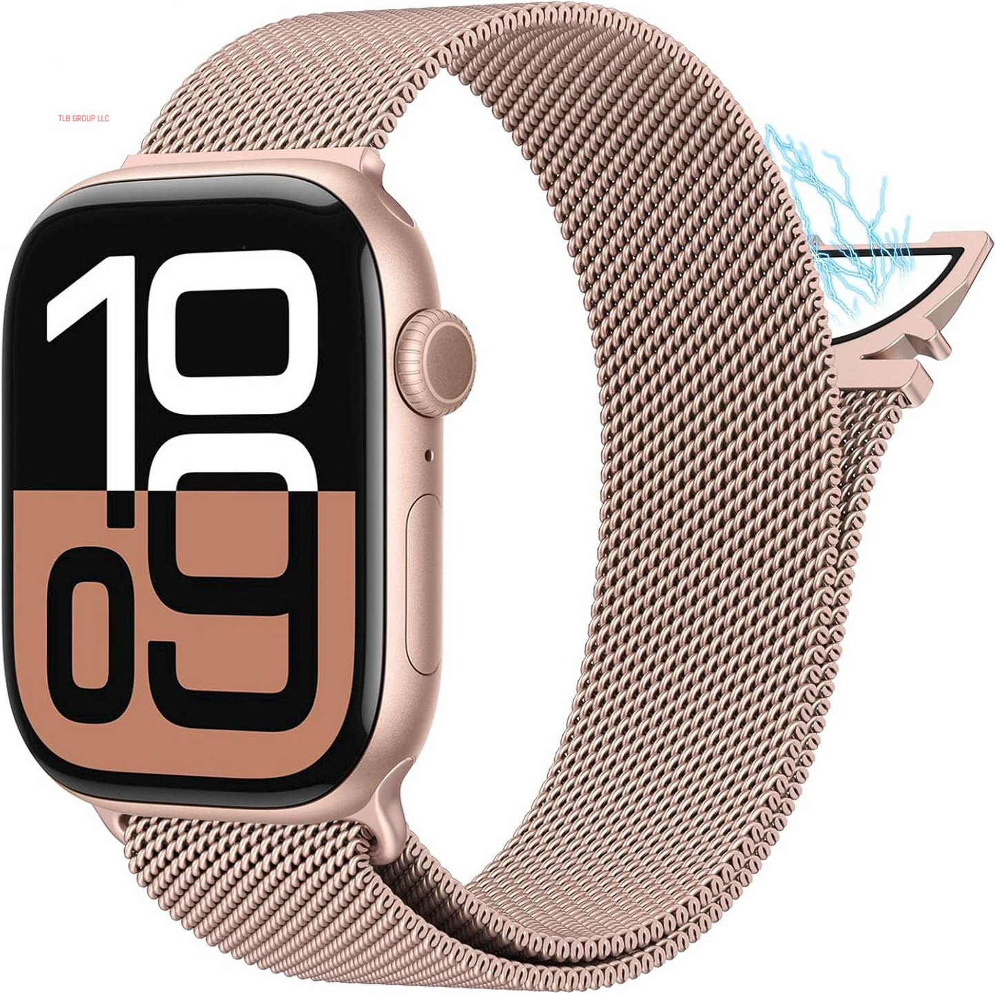 Milanese Mesh Loop Compatible with Apple Watch Band 40Mm 41Mm 38Mm 42Mm Series 10 9 8 7 SE 6 5 4 3 2 1 Men & Women, Stainless Steel Wider Metal Strap with Magnetic Clasp for Iwatch Bands