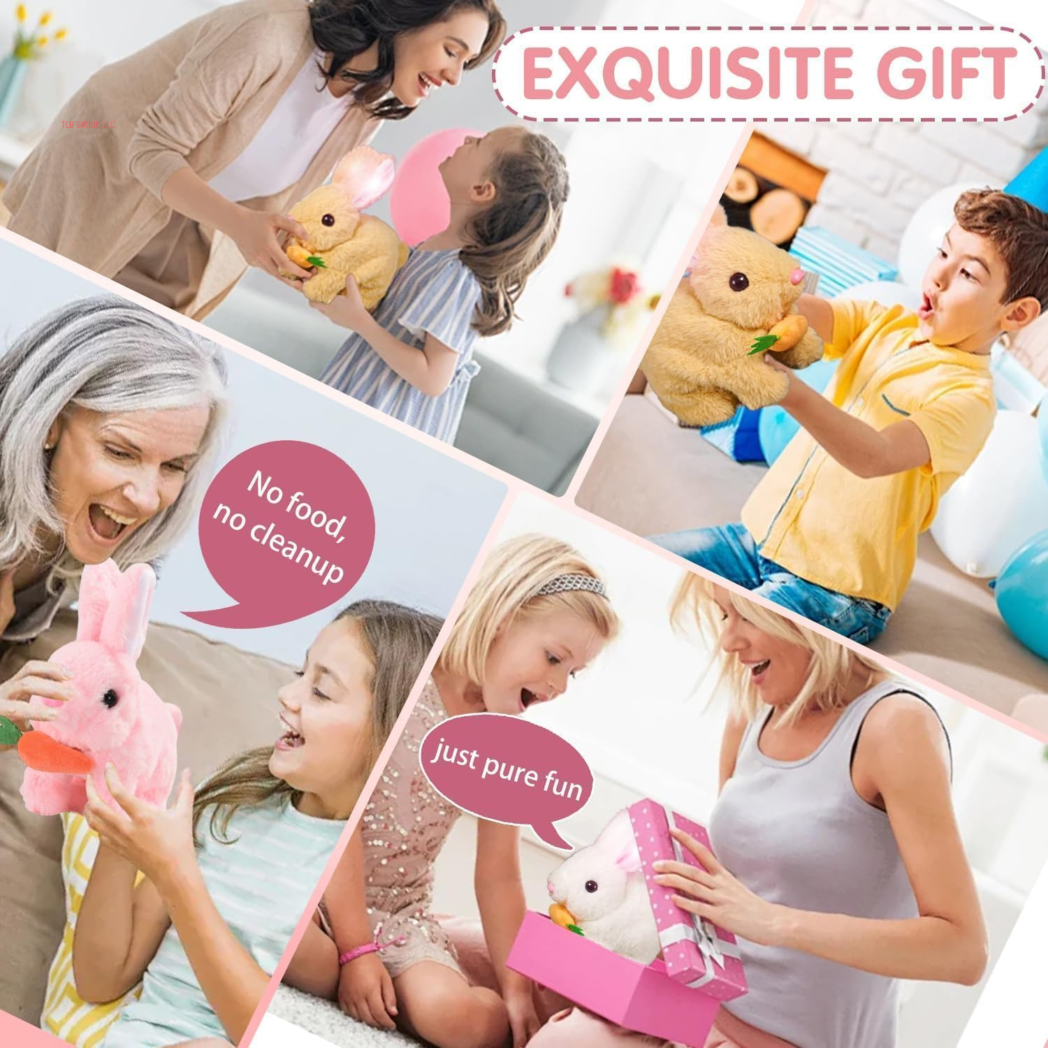 2025 New Bunny - Easter My Realistic Bunny Toy, Interactive Bunny Realistic Bunny - Jumping, Twitching, and Shaking Ears,Realistic Bunny Toys (Brown)