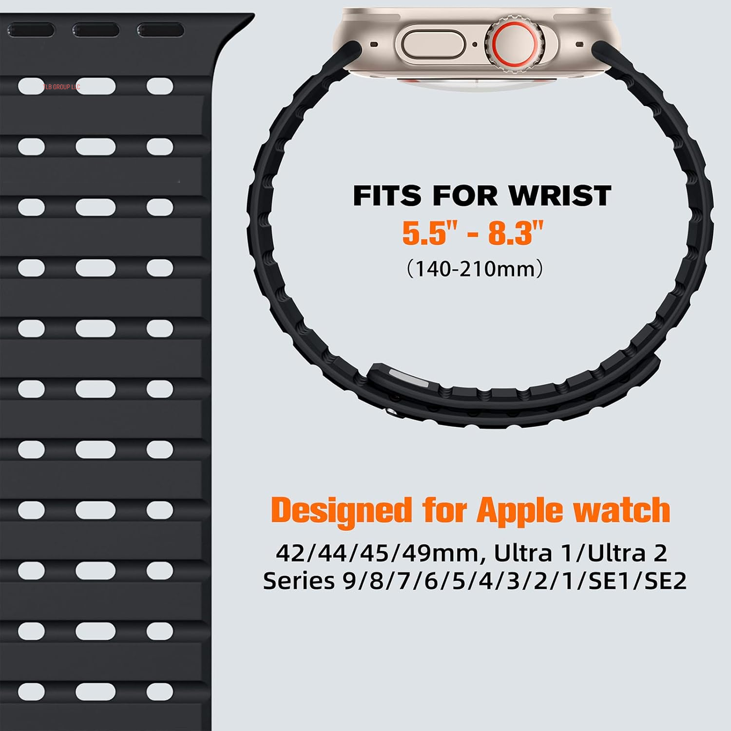 R-Lite Fit + R-Steel Sport Magnetic Band & Silicone Band Compatible with Apple Watch Ultra 2/Ultra (49Mm/46Mm/45Mm/44Mm/42Mm) (3/2/1)