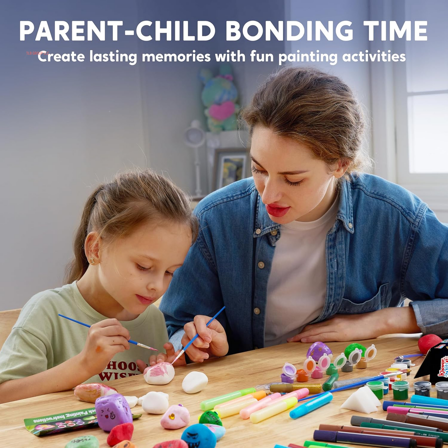 Rock Painting Kit- Glow in the Dark Rock Kit, Arts and Crafts for Kids Ages 6-12, Art Supplies Toy, Kids Craft Paint Kits, Arts & Crafts for Boys Girls Birthday Party Gift Toy