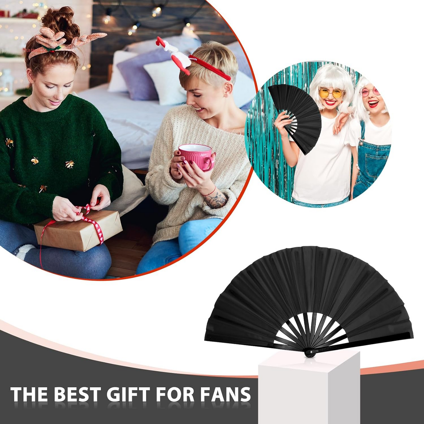 Boots on the Ground Fan, Large Folding Hand Fan Line Dance Popping Fan, Clack Fans for Line Dancing, Hand Fans for Women Foldable for Concerts, Church, Party, Performance, Gift