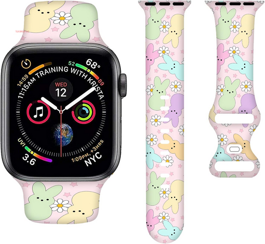 Cartoon Holiday Bands Compatible with Apple Watch Band 38MM 40MM 41MM 42MM 44MM 45MM 49MM, Silicone Strap Compatible with Iwatch Bands Ultra Series SE 9 8 7 6 5 4 3 2 1 for Women Men