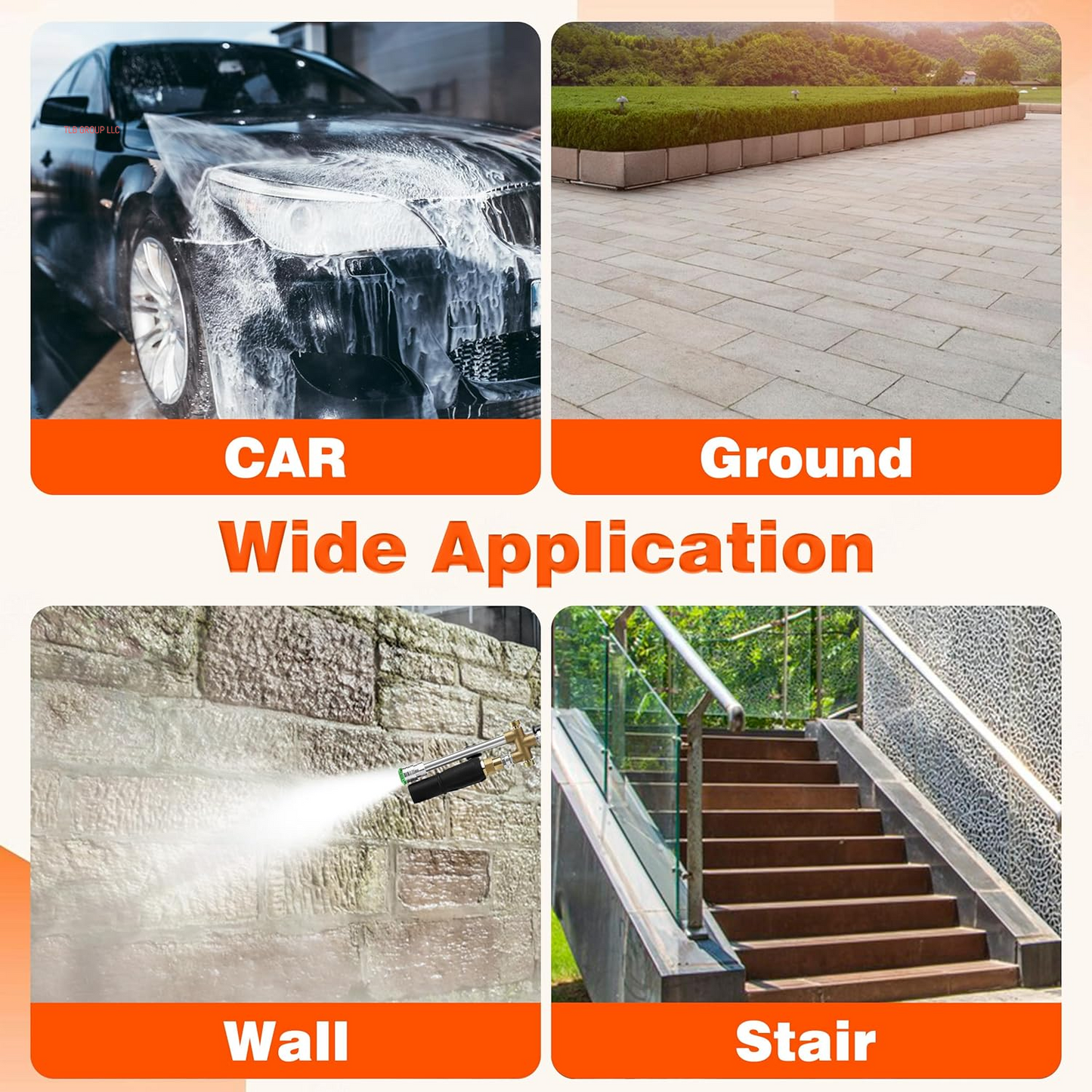 Pressure Washer Gun, Pressure Washer Wand Kit with Dual-Purpose Nozzles, Power Washer Gun with Replacement Wand Extension, M22-14Mm Fitting, 5 Nozzle Tips with Holder, 4000 PSI, 43 Inch