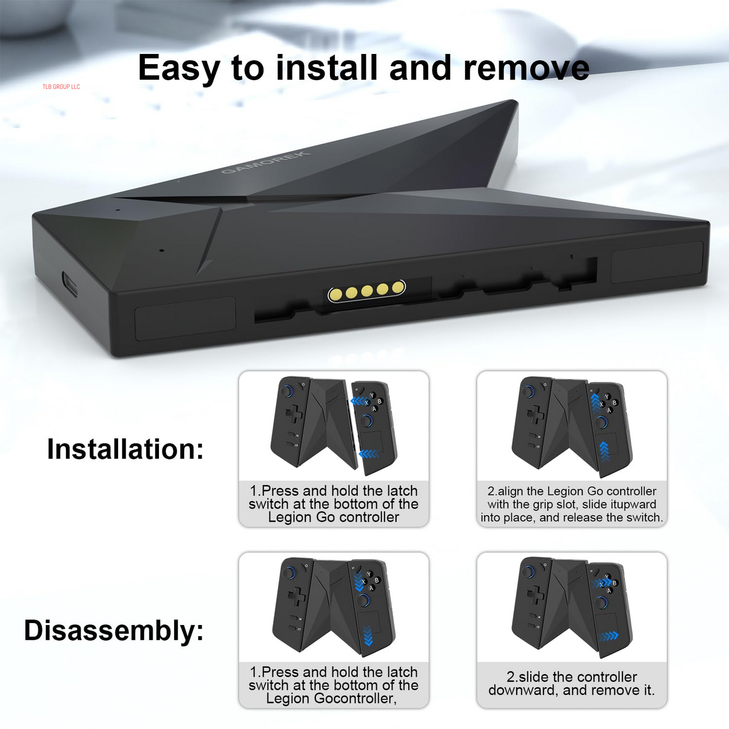 Controller Charging Connector Grip Compatible with Lenovo Legion Go