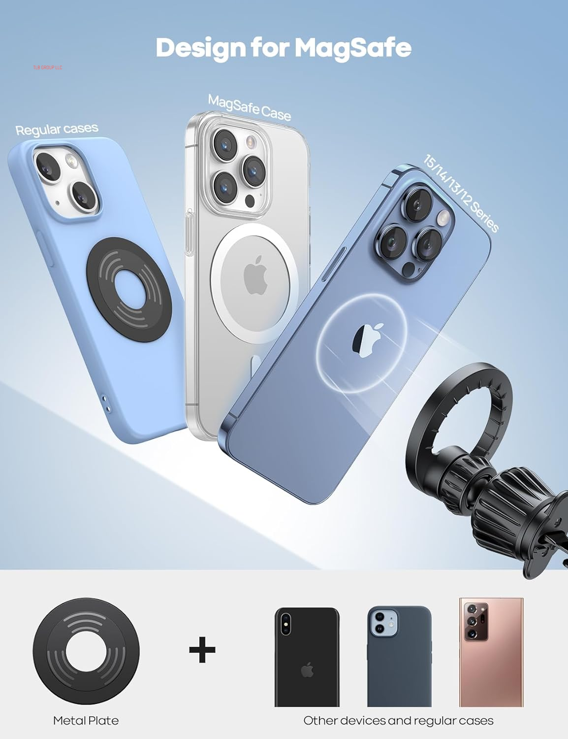 for Magsafe Car Mount - [20 Super Magnets] Magnetic Car Phone Mount, Air Vent Phone Holder Car, Hands Free Cell Phone Holder Clip Fit Iphone 16 15 14 13 Pro plus Max