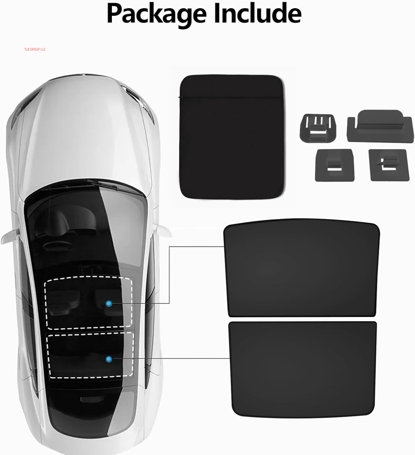 Tesla Model Y Sunshade Roof 2020-2024 3-Gen Heat Insulation Glass Roof Sunshade UV Rays Protection No-Gap Nano Ice-Crystal Coatings for Tesla Model Y Accessories