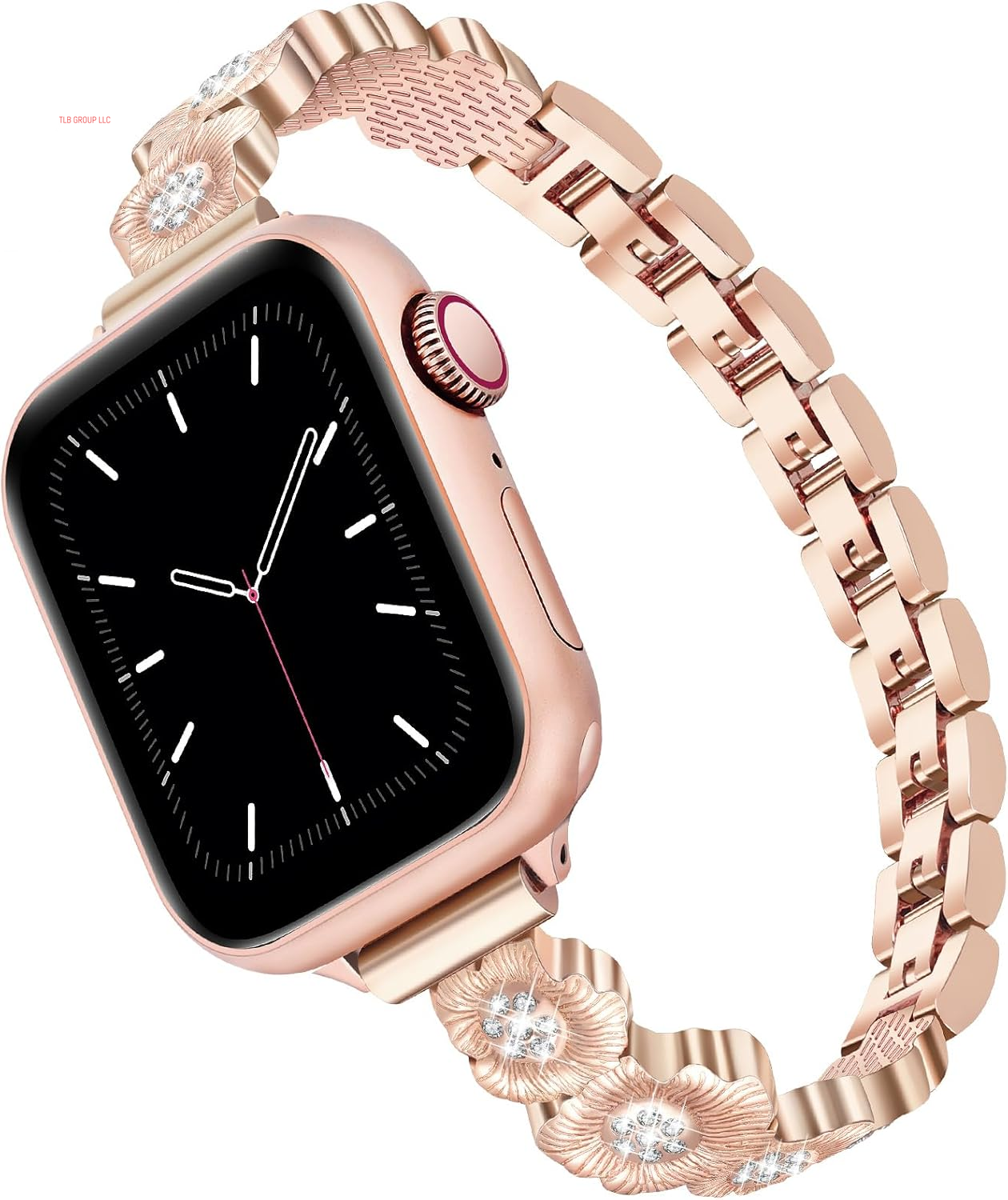 Love Bracelet Compatible with Apple Watch 40Mm/38Mm/41Mm/42Mm Series 10 9 8 7 SE Series 6 5 4 Bands Women Metal Iwatch Wrap Jewerly Ape Watch Strap Slim Bands for Apple Watch 3 2 1-Rose Gold