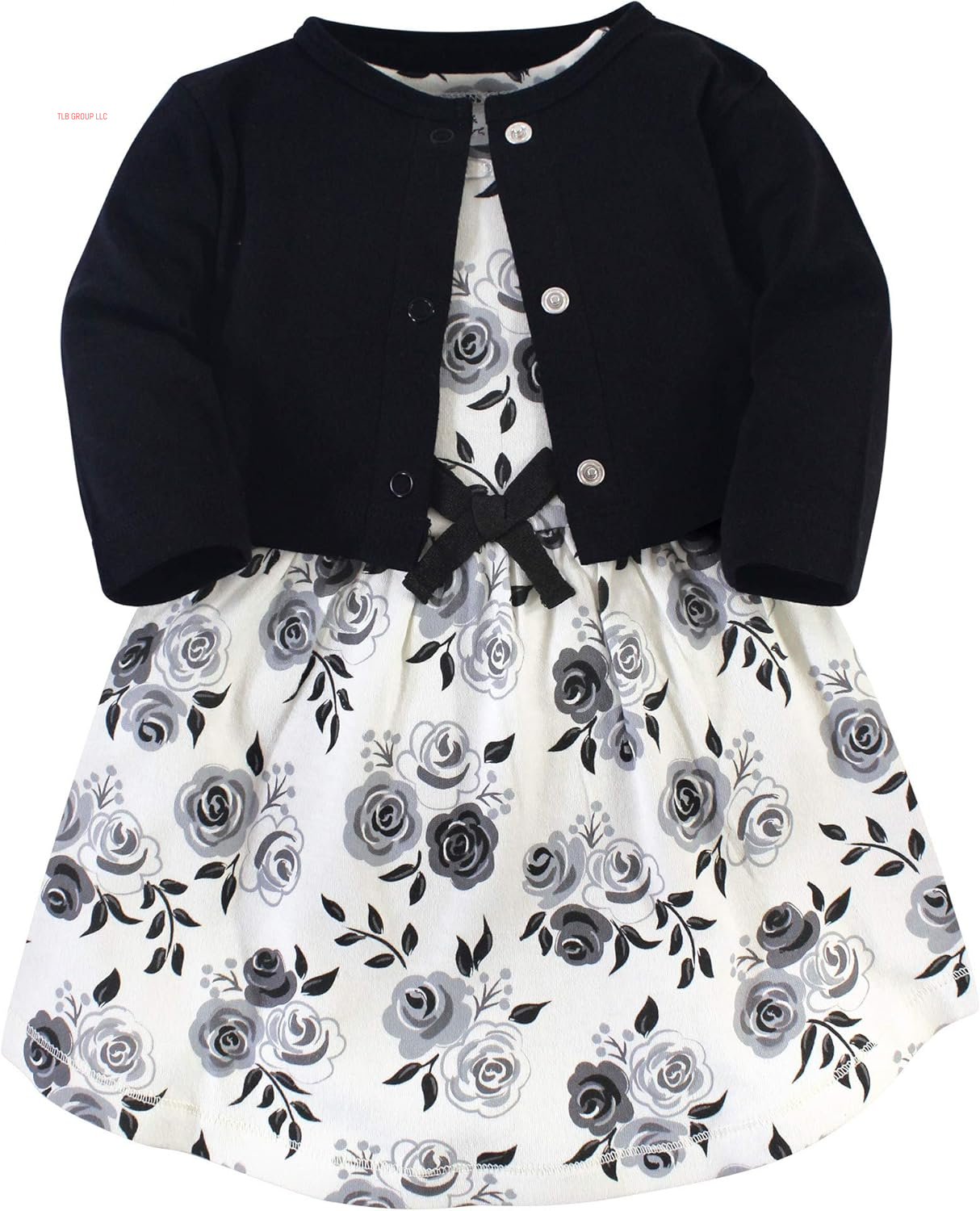 Baby Girl Organic Cotton Dress and Cardigan