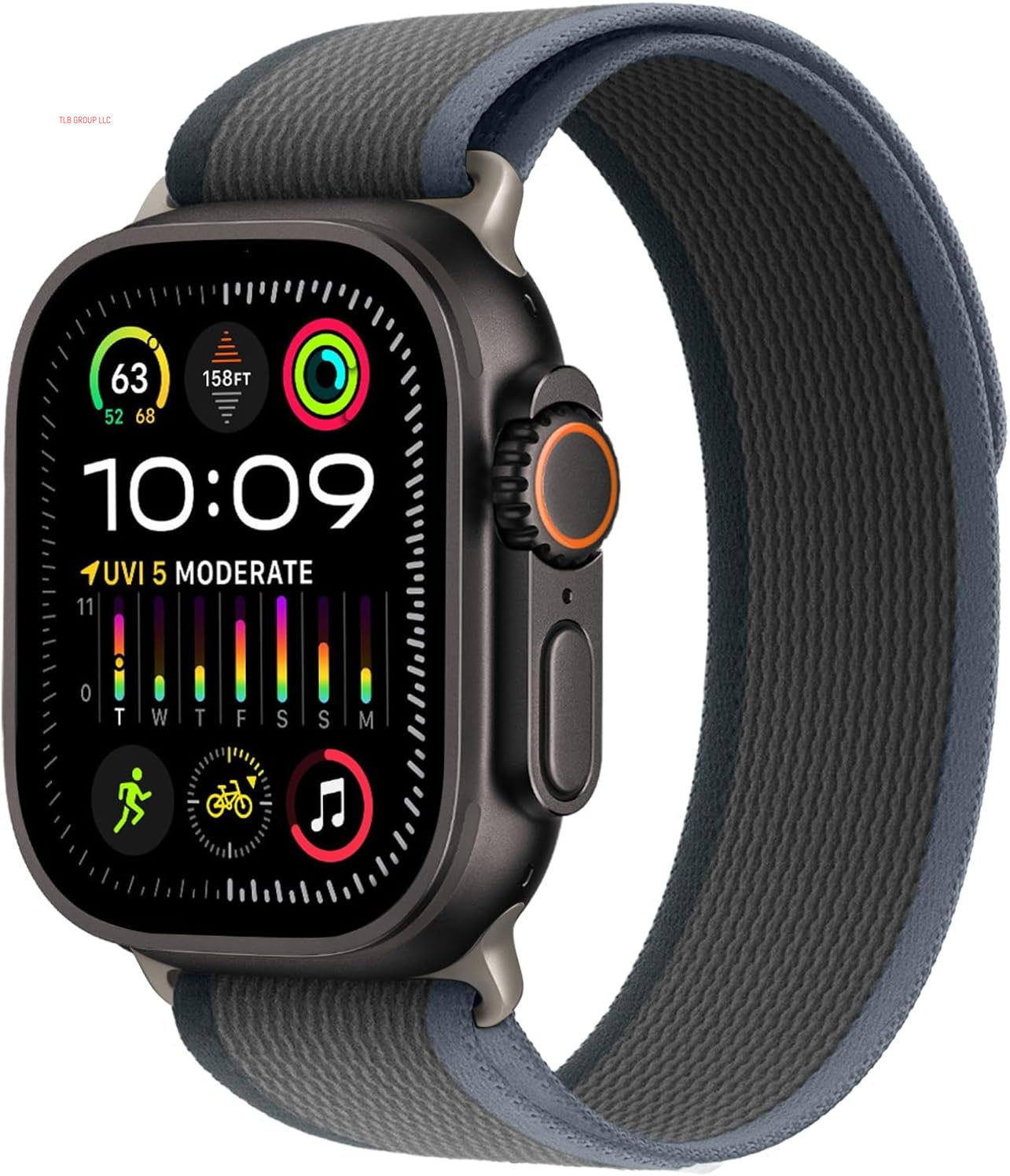 Trail Loop Nylon Band - Compatible with Apple Watch Ultra 2 Band/Ultra Band 49Mm 45Mm 44Mm Men Women, Braided Elastic Weave Sport Strap for Iwatch Ultra 2, Iwatch Ultra Series 10 46Mm SE/9/8/7/6/5/4