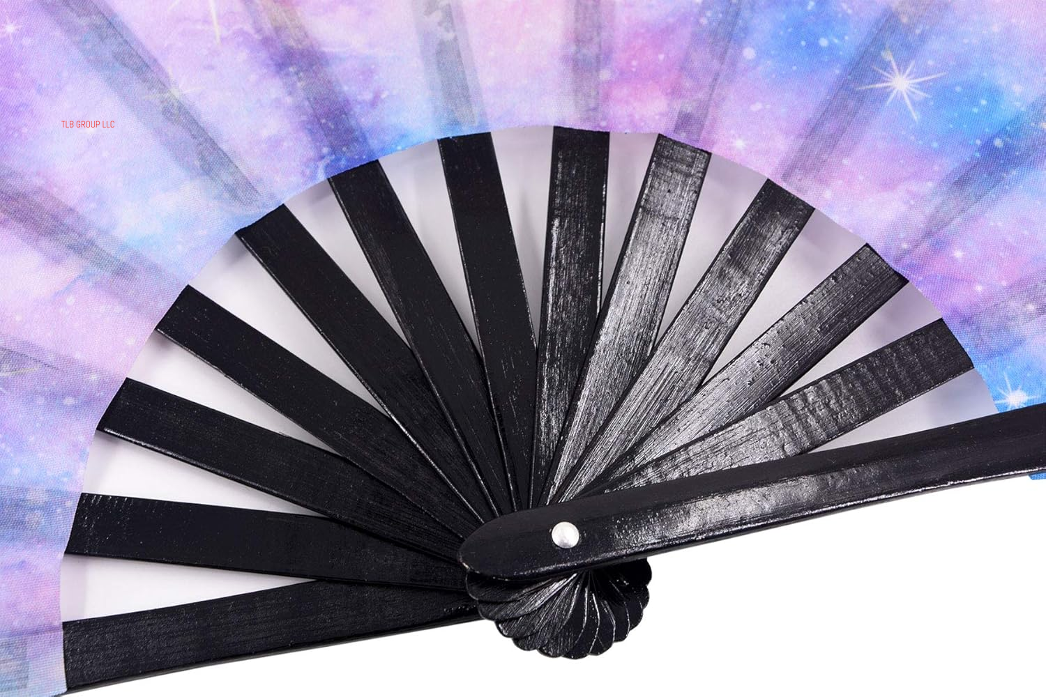 Large Folding Hand Rave Fan Popping Fans Clap Fans for Line Dancing, Big Clacking Fan for Boots on the Ground Dance,Party,Decoration,Festival (Galaxy)
