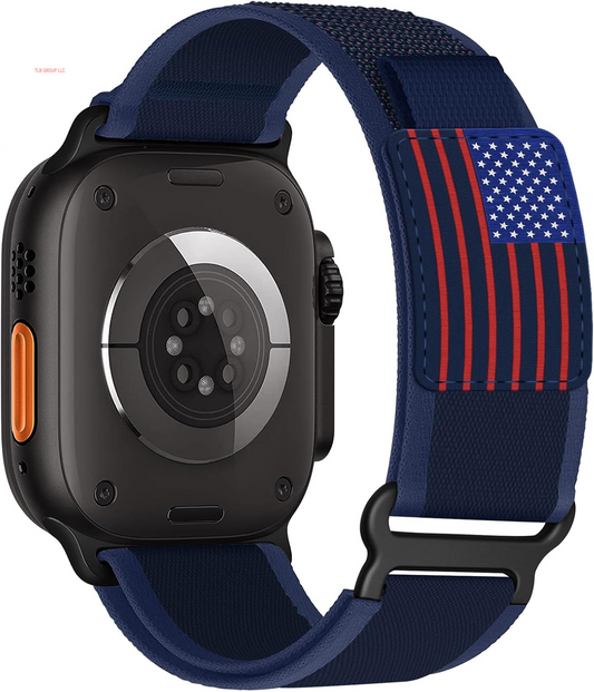 Trail Loop Nylon Band - Compatible with Apple Watch Ultra 2 Band 49Mm 46Mm 45Mm 44Mm 42Mm 41Mm 40Mm 38Mm Men Women,Rugged Braided Elastic Weave Sport Strap for Iwatch Ultra Series 10/9/8/7/6/SE/5/4/3