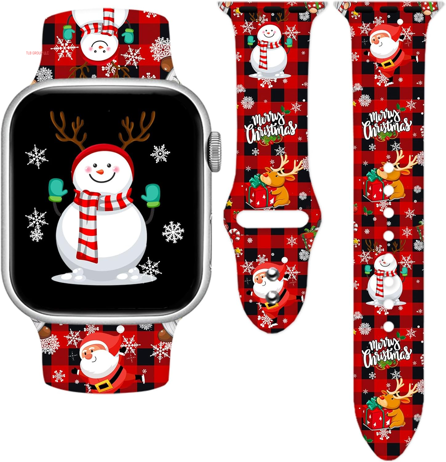 Holidays Watch Band Compatible with Apple Watch 38Mm 40Mm 41Mm 42Mm 44Mm 45Mm 49Mm for Women Men,Soft Silicone Replacement Sport Accessories Strap Replacement Wristband for Iwatch Series Ultra 9 8 7 6 5 4 3 2 1 SE