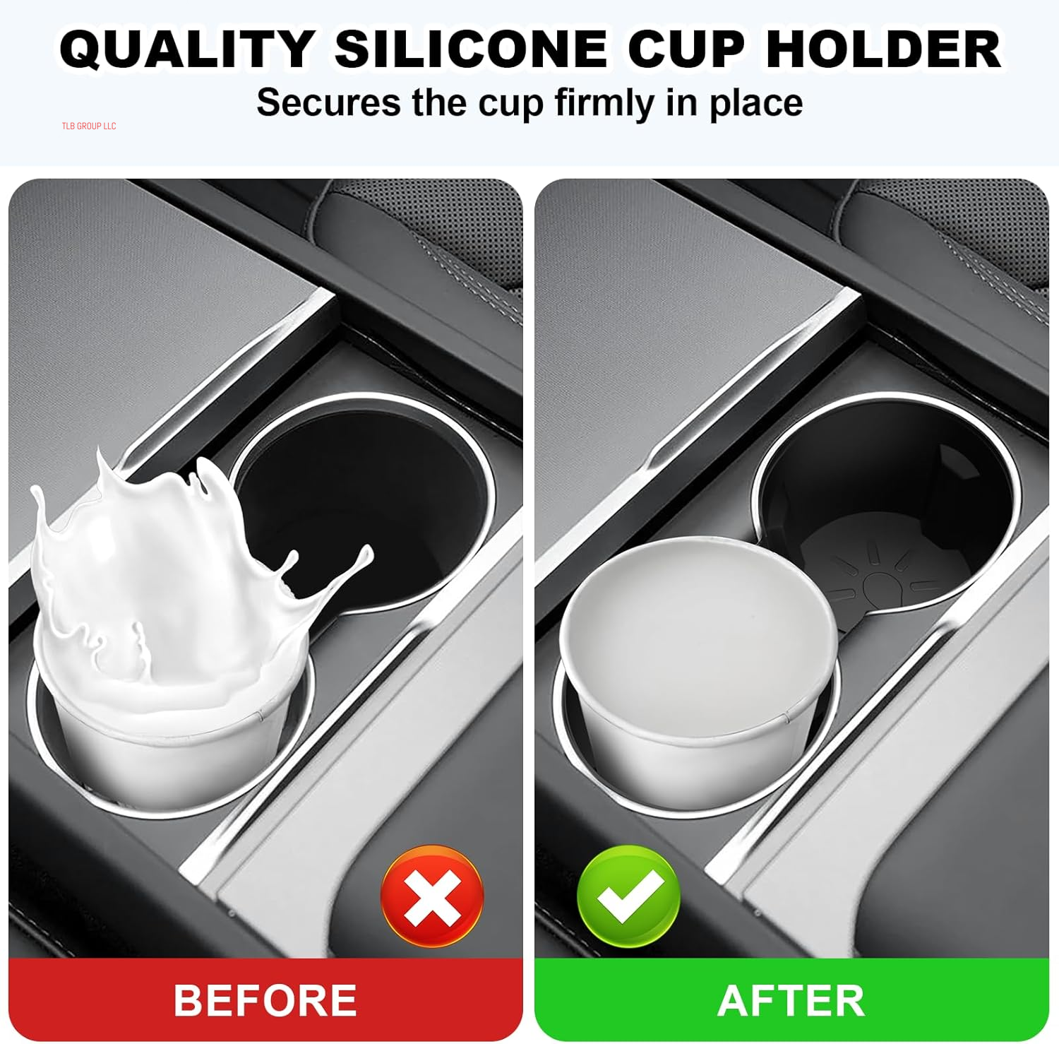 6PCS Upgraded Center Console Organizer for Tesla Model 3 Highland 2024 2025 Accessories [Smooth Sliding] Armrest Tray Push Button Hidden Storage Box Cup Holder Wireless Charger Mat, Black