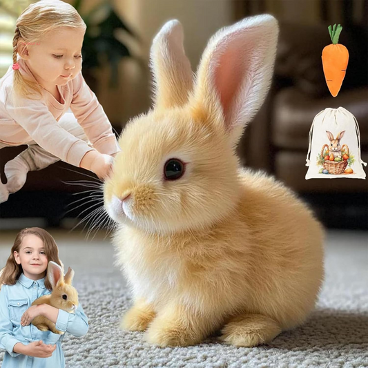 2025 New Bunny - Easter My Realistic Bunny Toy, Interactive Bunny Realistic Bunny - Jumping, Twitching, and Shaking Ears,Realistic Bunny Toys (Brown)