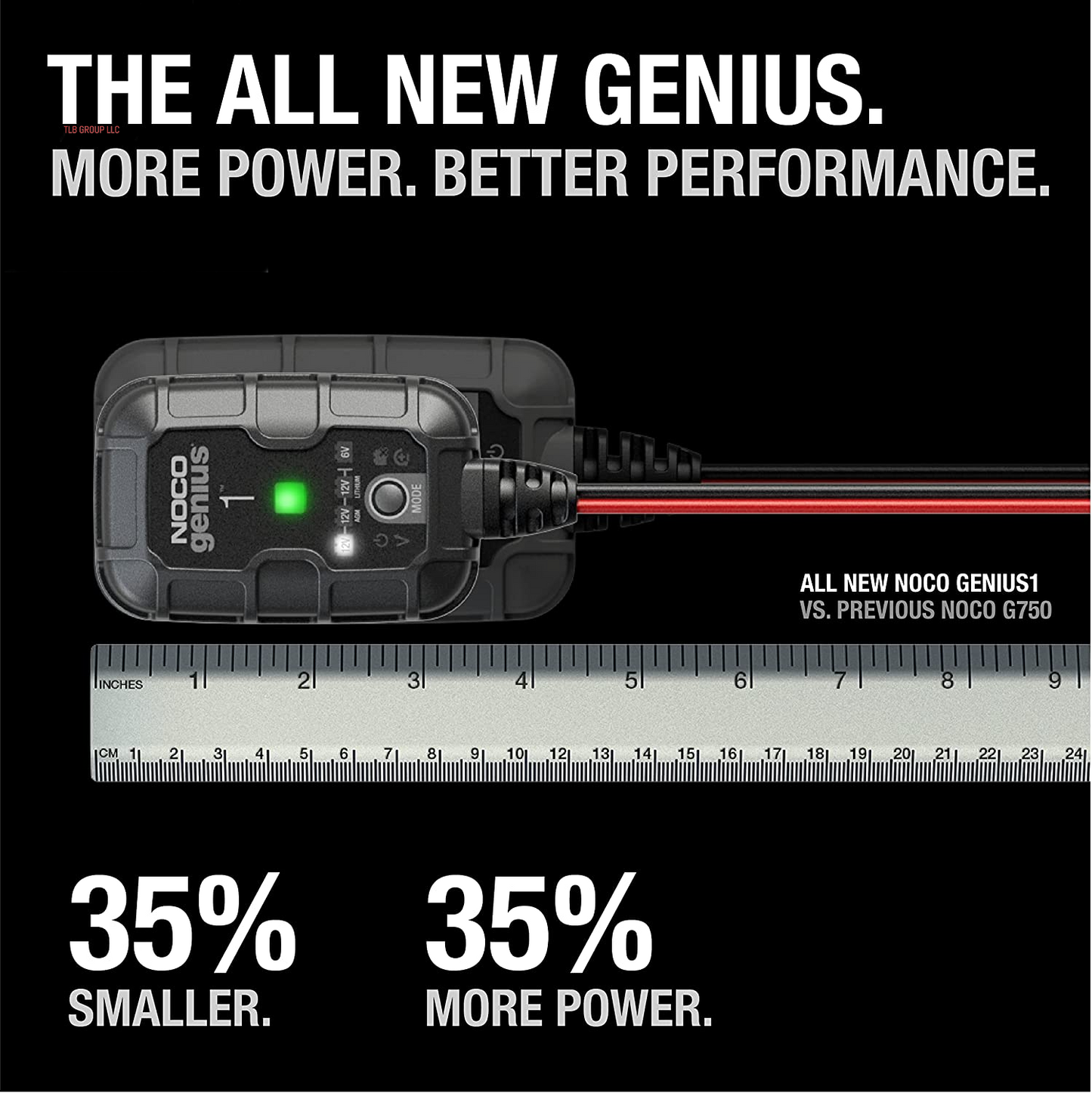 GENIUS1: 1A 6V/12V Smart Battery Charger – Automatic Maintainer, Trickle Charger & Desulfator with Overcharge Protection & Temperature Compensation – for Lead-Acid & Lithium Batteries