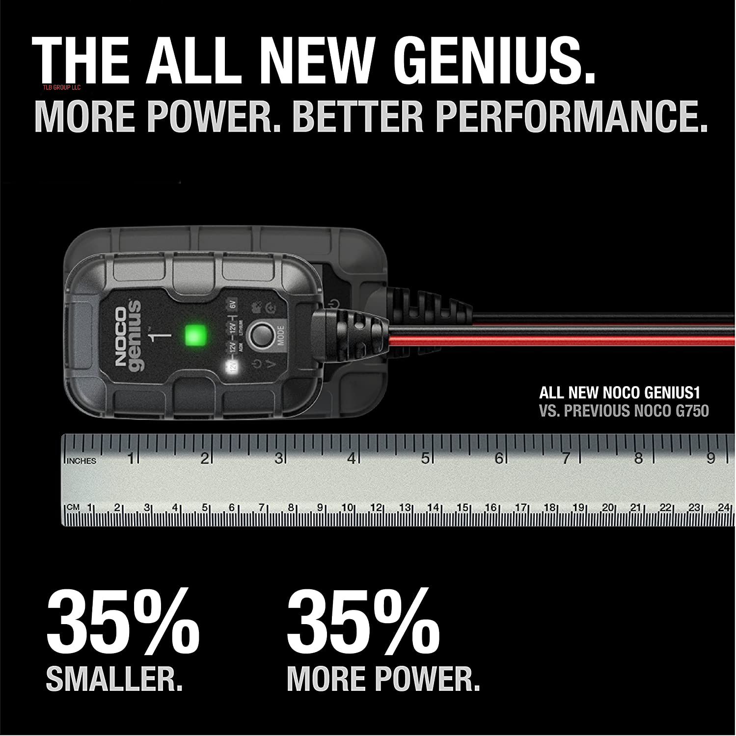 GENIUS1: 1A 6V/12V Smart Battery Charger – Automatic Maintainer, Trickle Charger & Desulfator with Overcharge Protection & Temperature Compensation – for Lead-Acid & Lithium Batteries