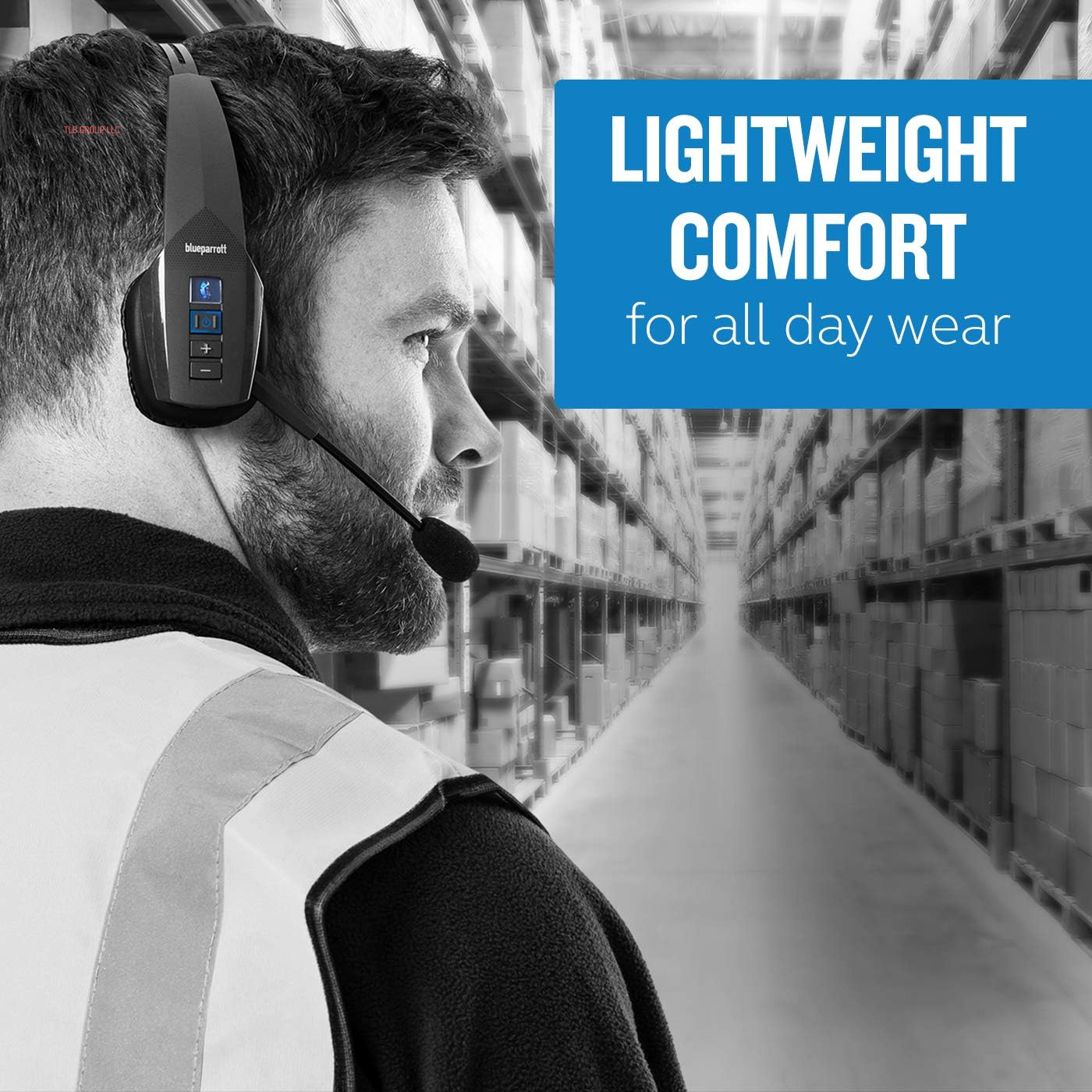 B350-XT Mono Bluetooth Wireless Headphones 96% Noise Canceling over Head Trucker Headset with Mic, Adjustable Lightweight Headband, Ip54-Rated Protection, 24 Hrs. Talk Time, Black