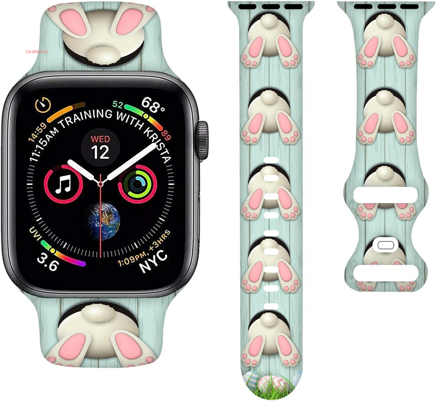Cartoon Holiday Bands Compatible with Apple Watch Band 38MM 40MM 41MM 42MM 44MM 45MM 49MM, Silicone Strap Compatible with Iwatch Bands Ultra Series SE 9 8 7 6 5 4 3 2 1 for Women Men