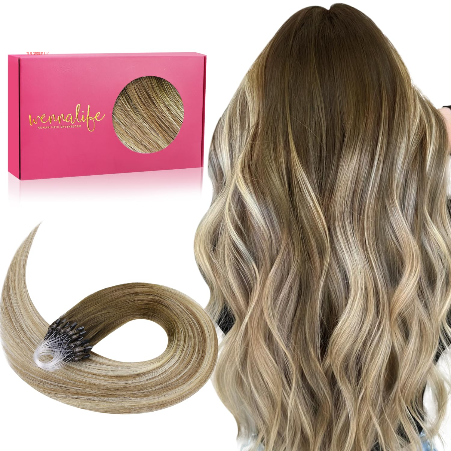 Sew in Hair Extensions Real Human Hair, 14 Inch 80G Light Blonde Highlighted Golden Blonde Machine Weft Hair Extensions Human Hair Hand Tied Weft Hair Extensions Sew In