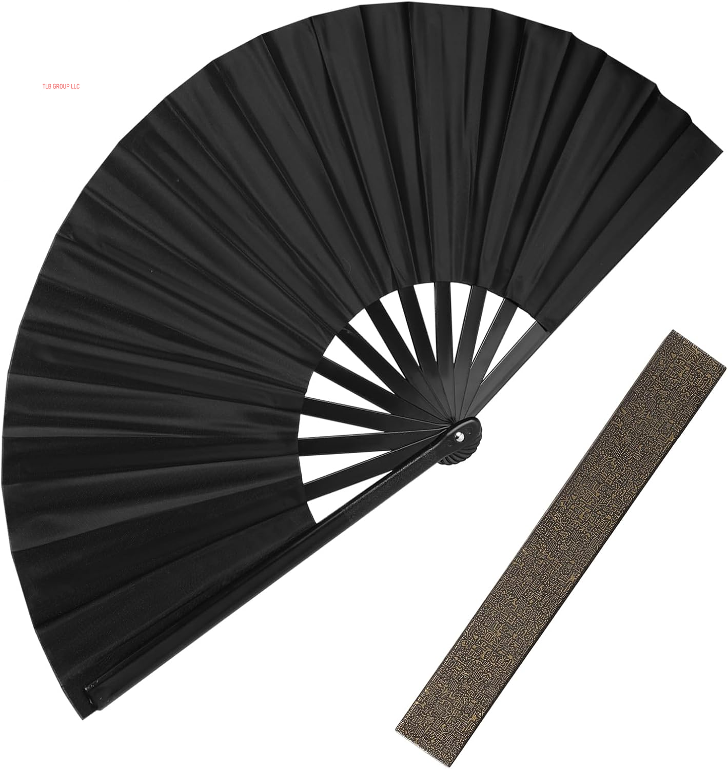 Large Folding Hand Fan Foldable Chinese Fans Handheld Decorative Folding Fans for Women Men Line Dance Popping Fan for Chinese Tai Chi Kung Fu, Performance, Wedding, Party, Gift