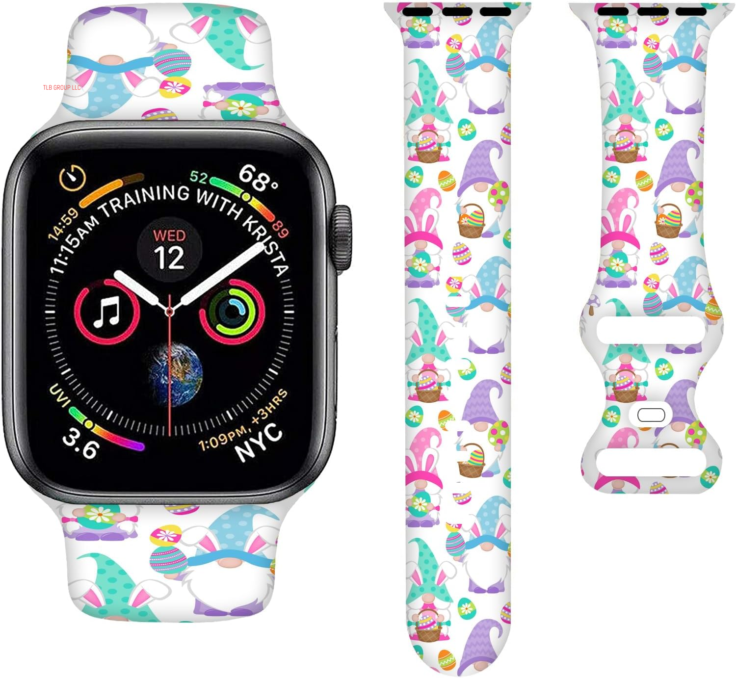 Cartoon Holiday Bands Compatible with Apple Watch Band 38MM 40MM 41MM 42MM 44MM 45MM 49MM, Silicone Strap Compatible with Iwatch Bands Ultra Series SE 9 8 7 6 5 4 3 2 1 for Women Men